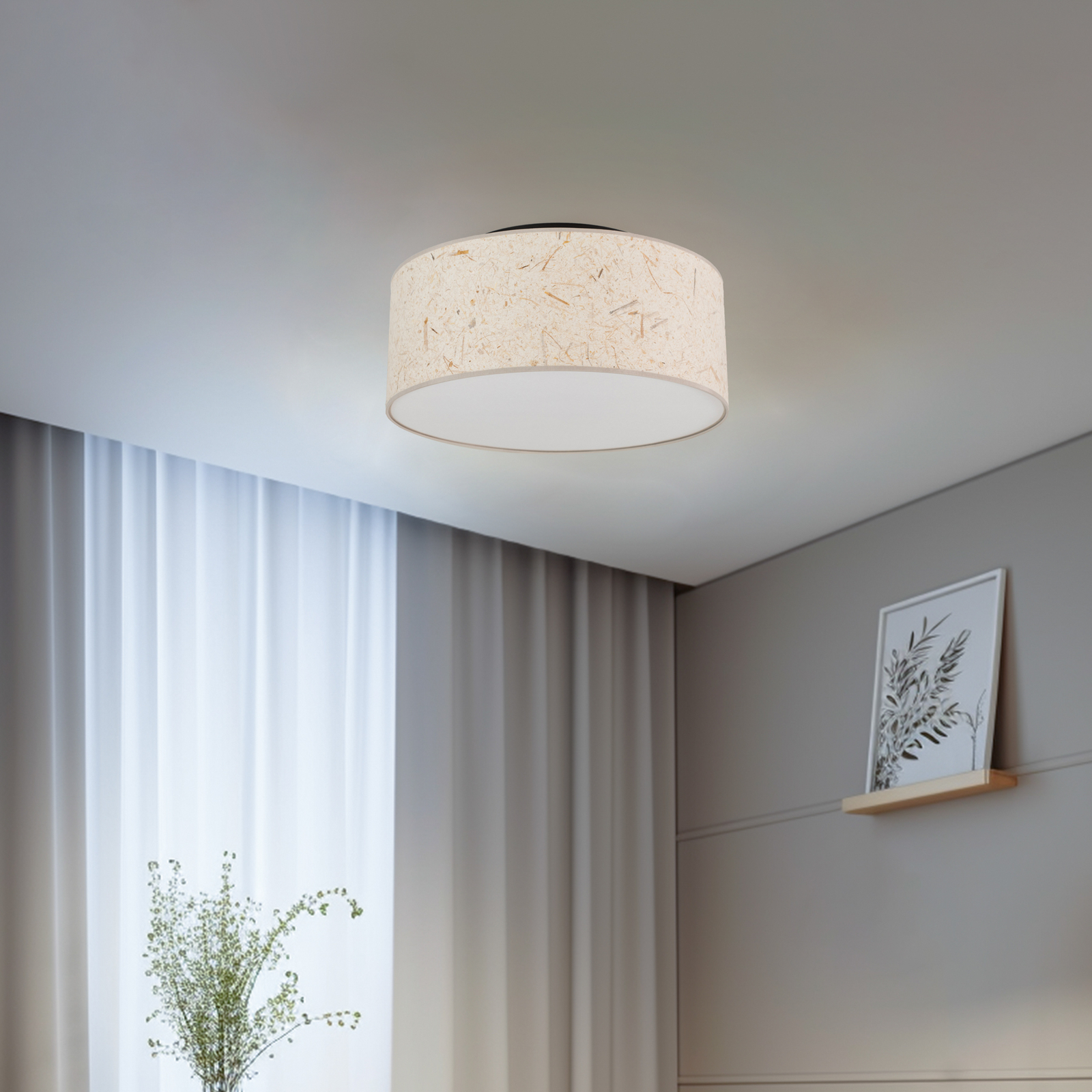 Лампа за таван Aston, Ø 50 cm, вид корк