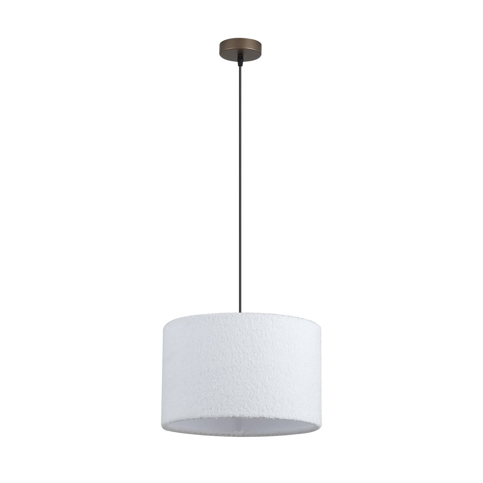 Hängeleuchte Chelsea, braun/weiß, Ø 35 cm, Stoff
