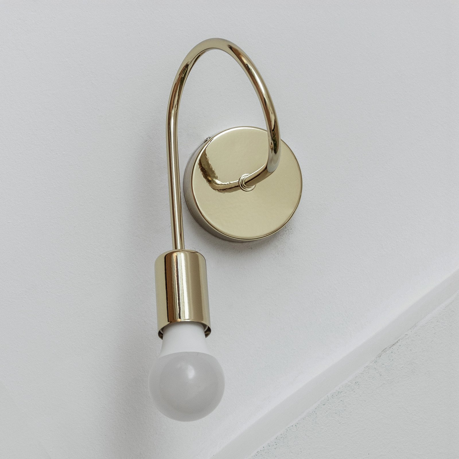 Oxford wall light, gold-coloured, metal, E27