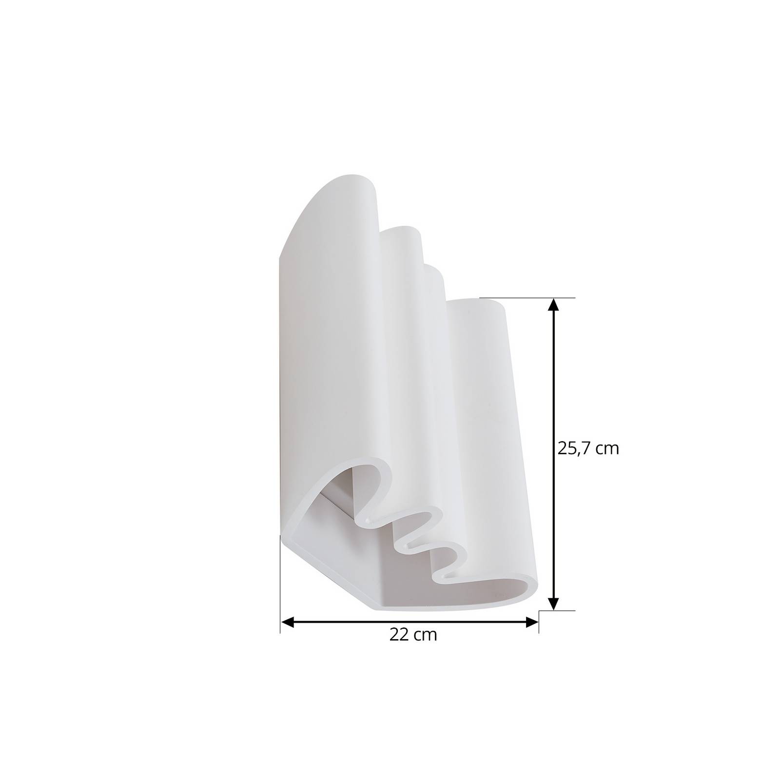 Kinkiet Lindby Novali, biały, gips, góra/dół, 26 cm, G9