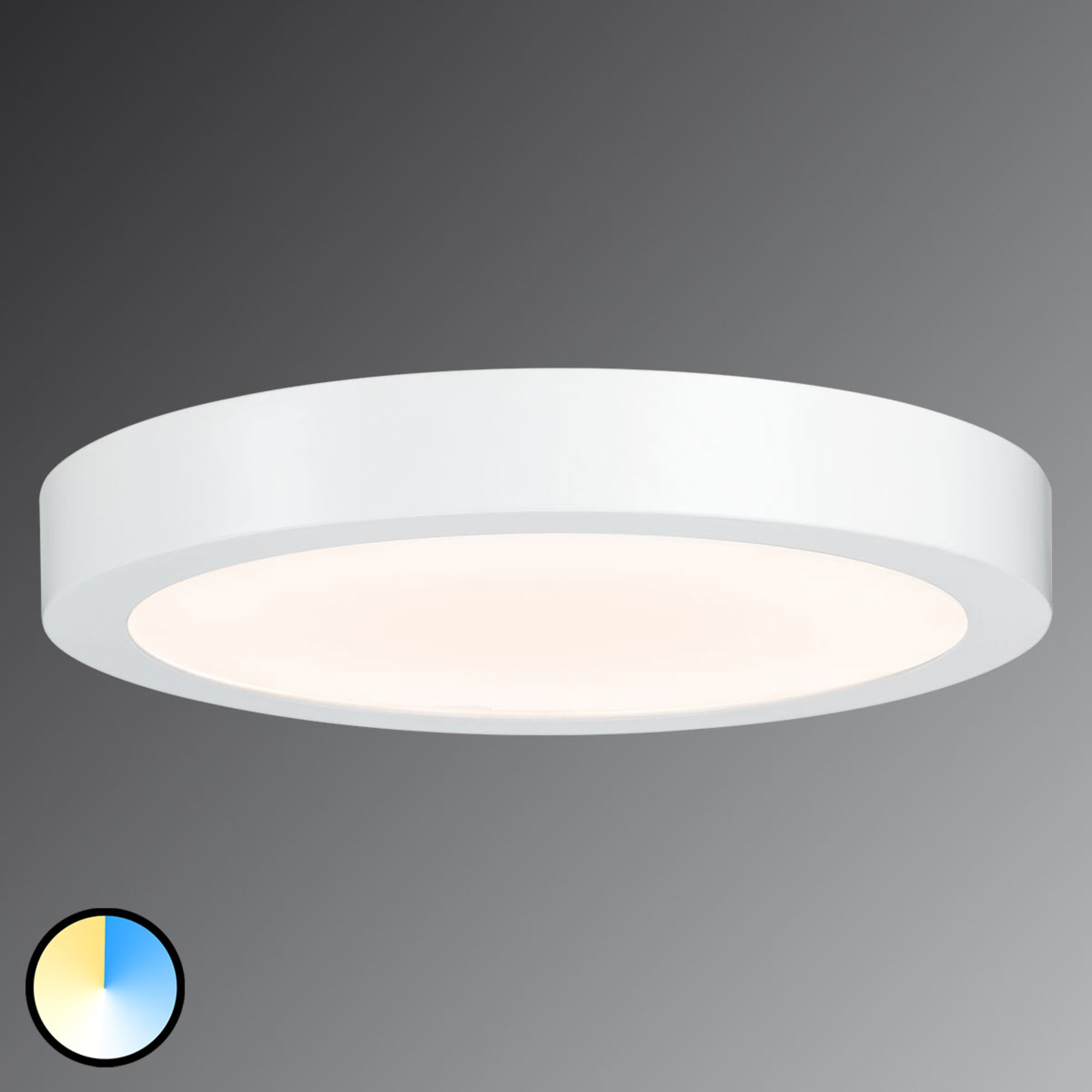 Paulmann Smart Friends Cesena LED ceiling lamp 30 cm, for Living / Dining Room, plastic, 16 W, energy efficiency: A+, H: 4 cm