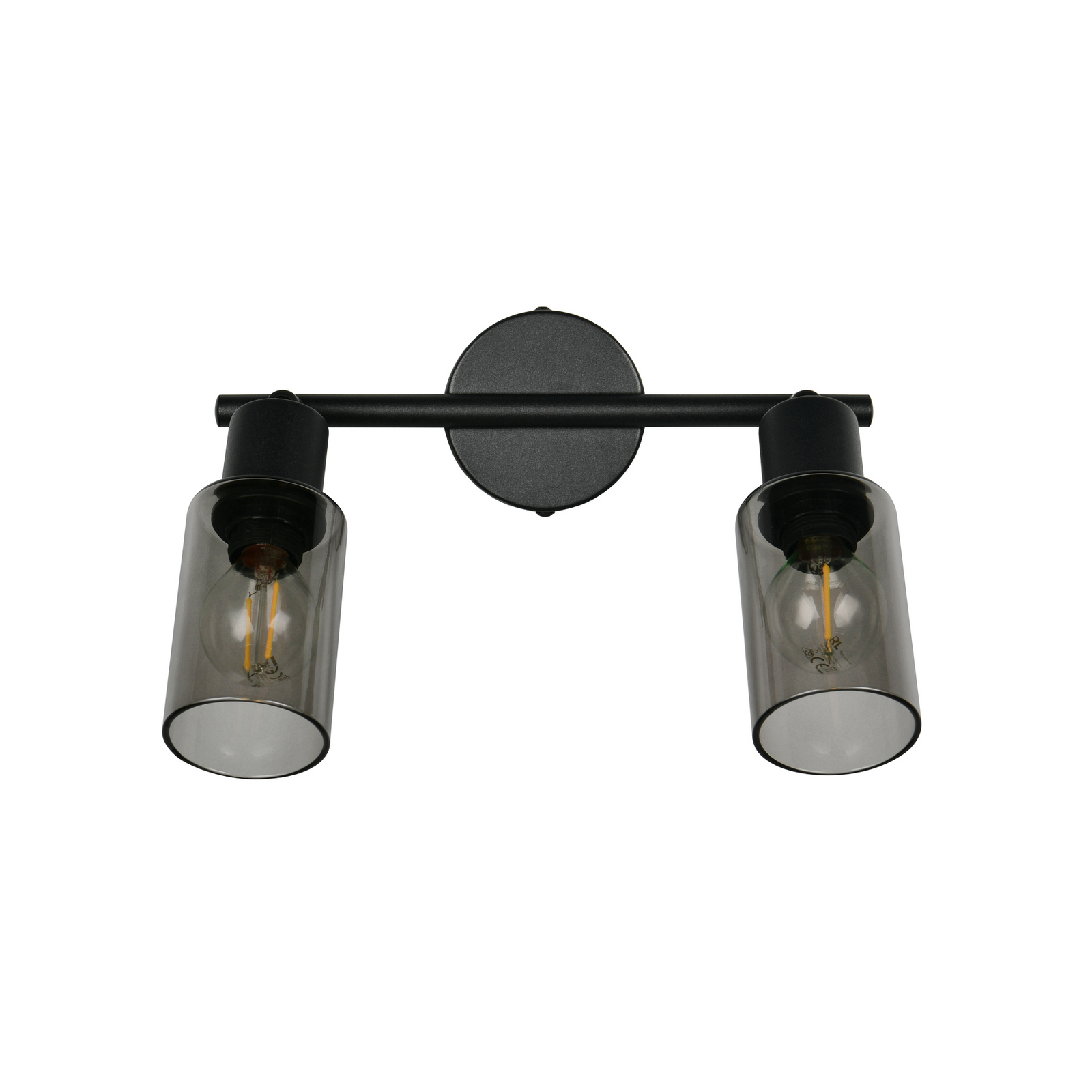 Svetilka Mars, dolžina 48 cm, črna mat, 2-žarnica, kovina E14