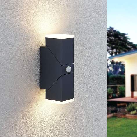 LED-Außenwandleuchte Sally, 2-flammig mit Sensor