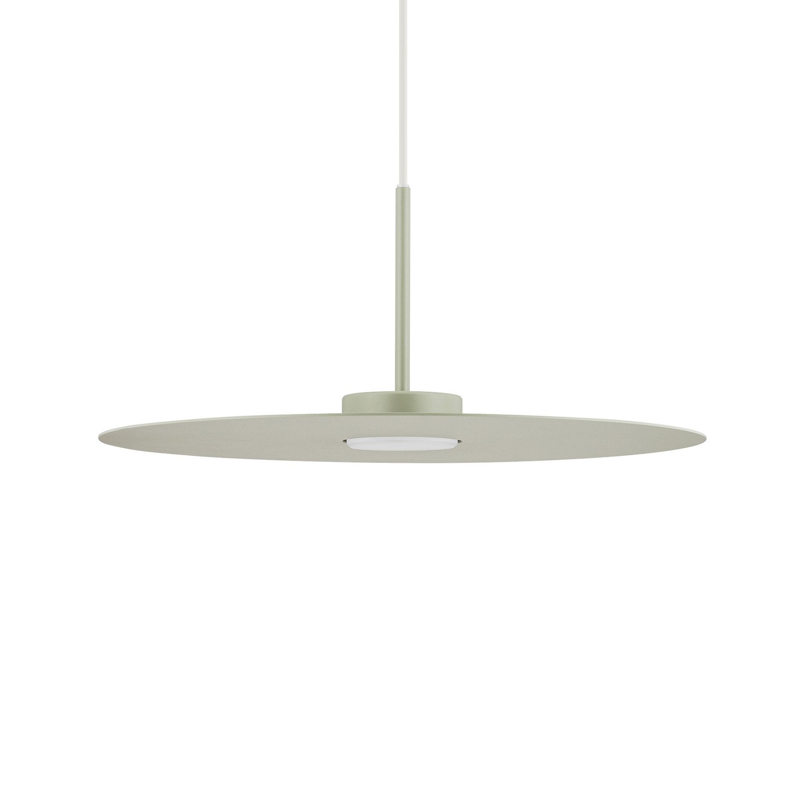 Simone pendant light, steel, sage green, Ø 40 cm, GX53