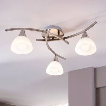 Della - plafondlamp mat nikkel, 3-lamps
