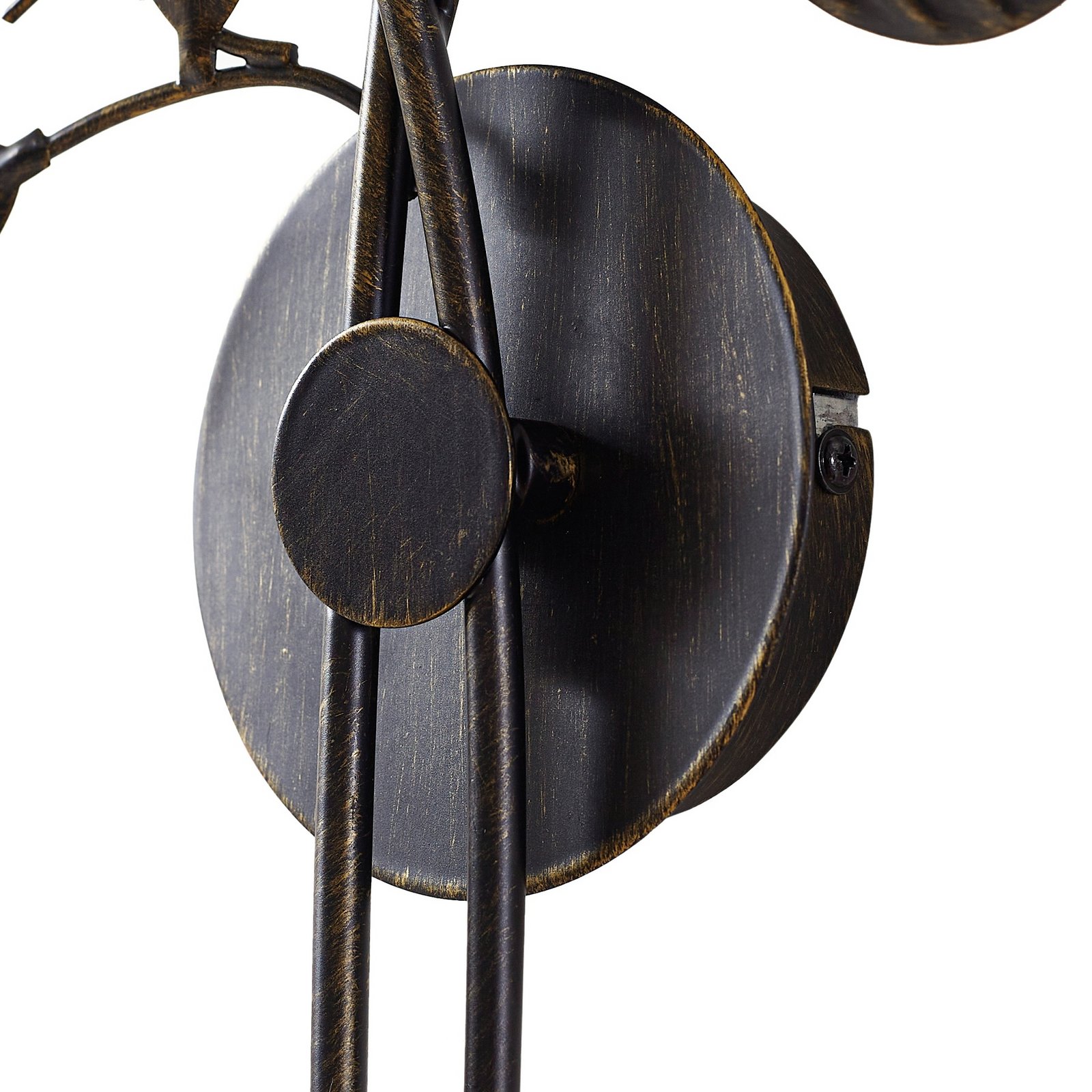 Lucande Evory wall light, 30 cm, 2-bulb, black/gold, G9
