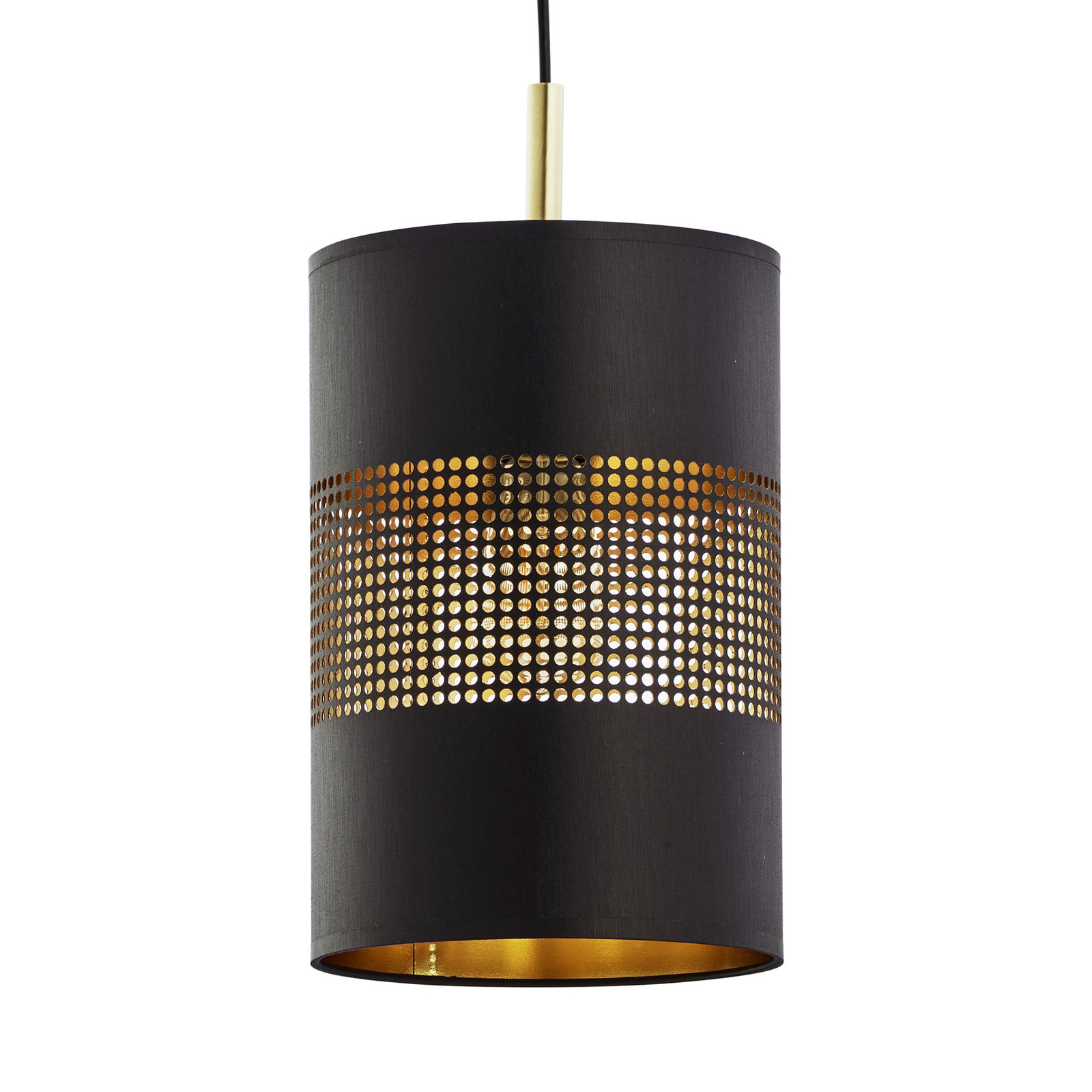 Hanglamp Bogart, 1lamp, zwart/goud Lampen24.nl