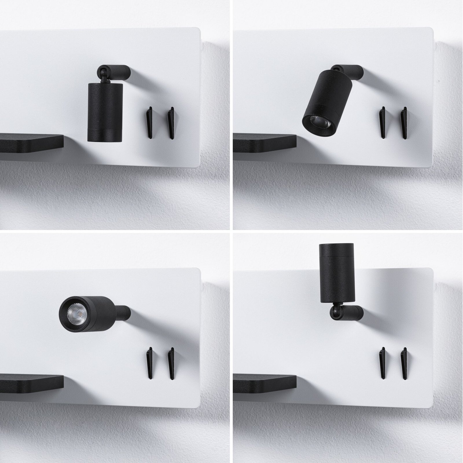 Serra LED Wandleuchte USB C Dim. Right Side Matt Weiß/Matt Schwarz - Paulmann