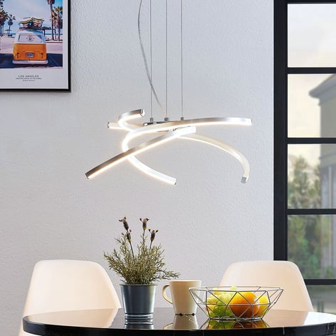 Lindby Katris lampa wisząca LED, 58 cm, aluminium