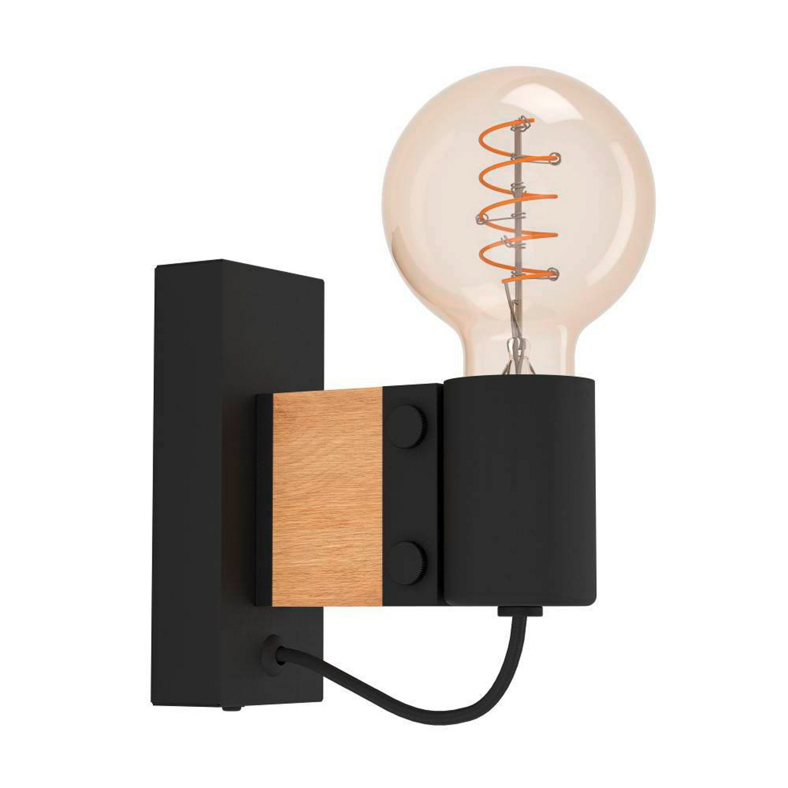 Eglo Bari 1 Wall Mirror Lamp - 2-Light Sconce With White Glass Shade, E14 Socket, 35 Cm Length