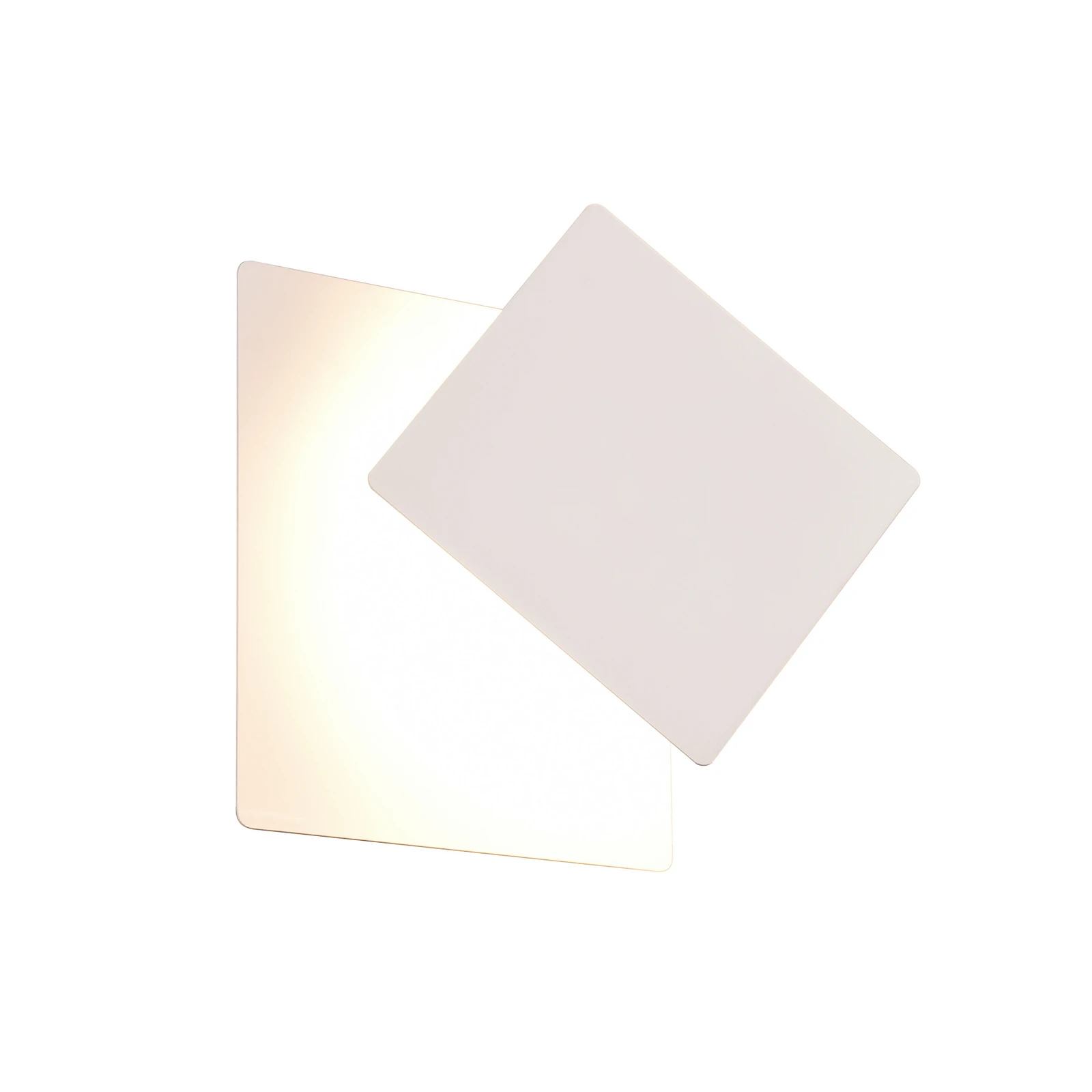 Applique murale LED Mio, écran angulaire, blanc mat, indirect