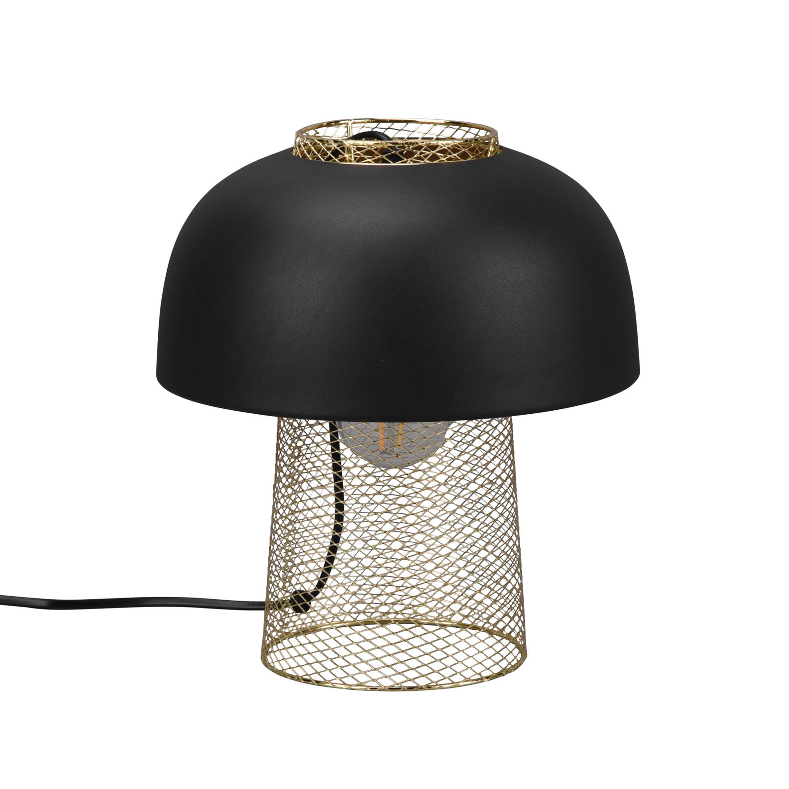 Punch asztali lámpa, fekete/arany, Ø 25 cm