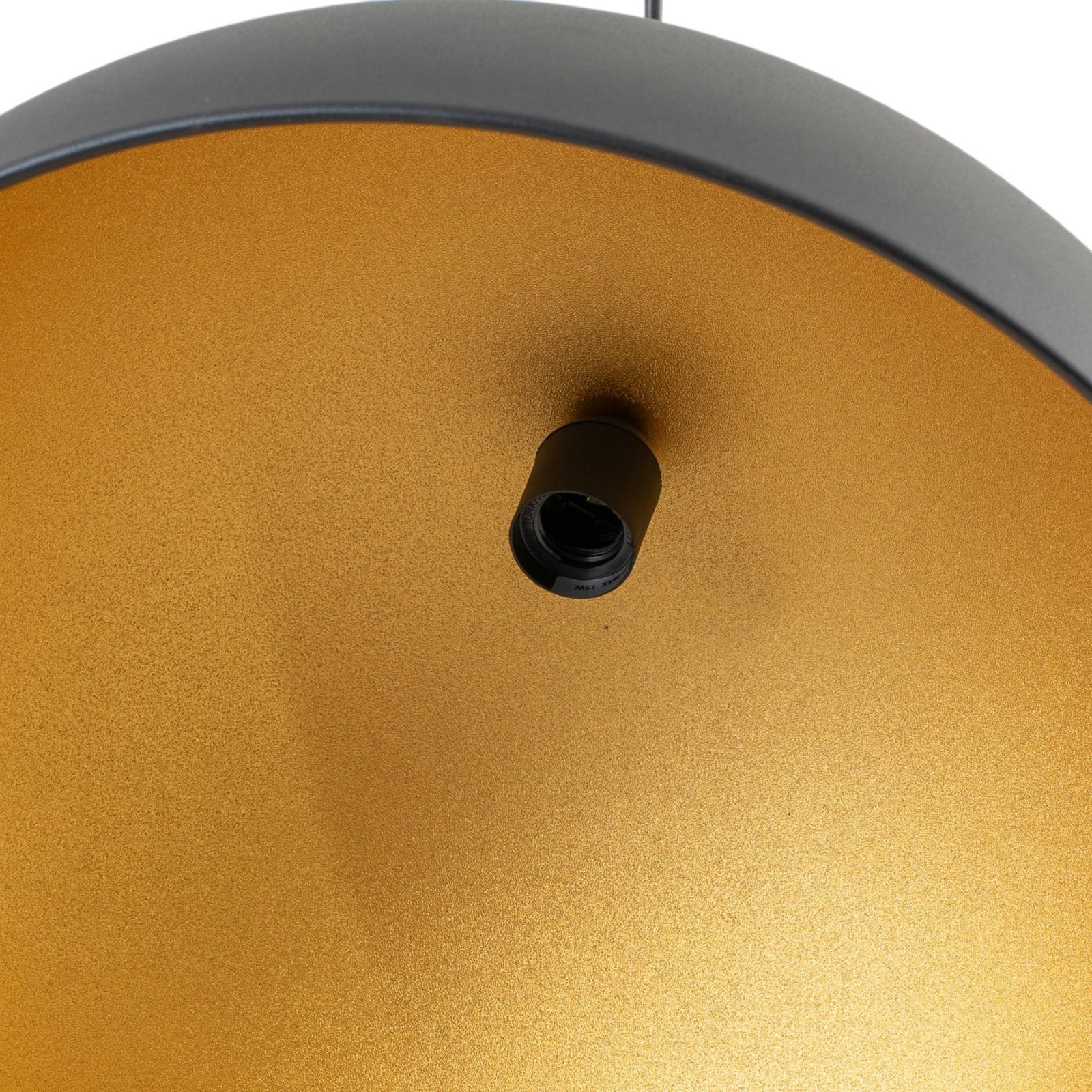 Lipeo pendant light, black/gold, Ø 50 cm, metal, E27