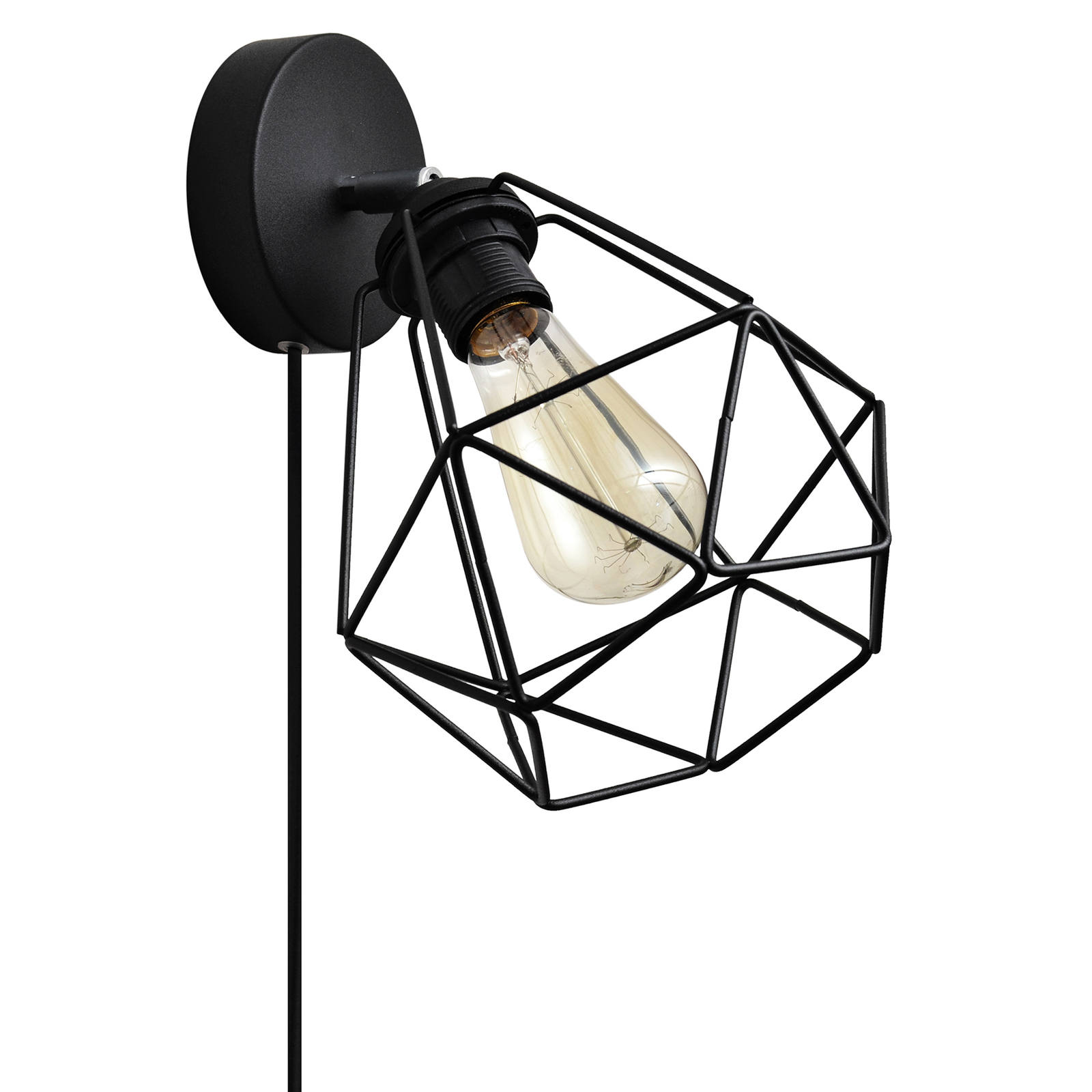 Karo wall light with cage shade
