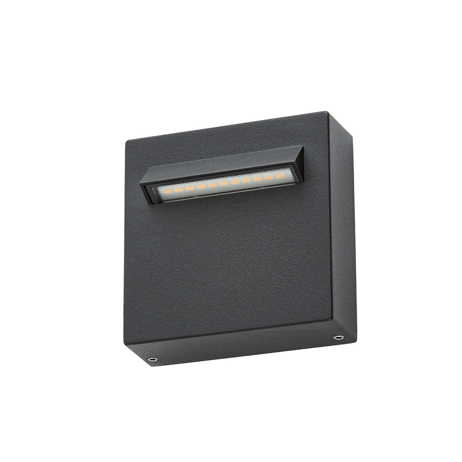 Joril LED-Außenwandleuchte, schwarz, 9,4 cm, Aluminium, IP65 - Lucande