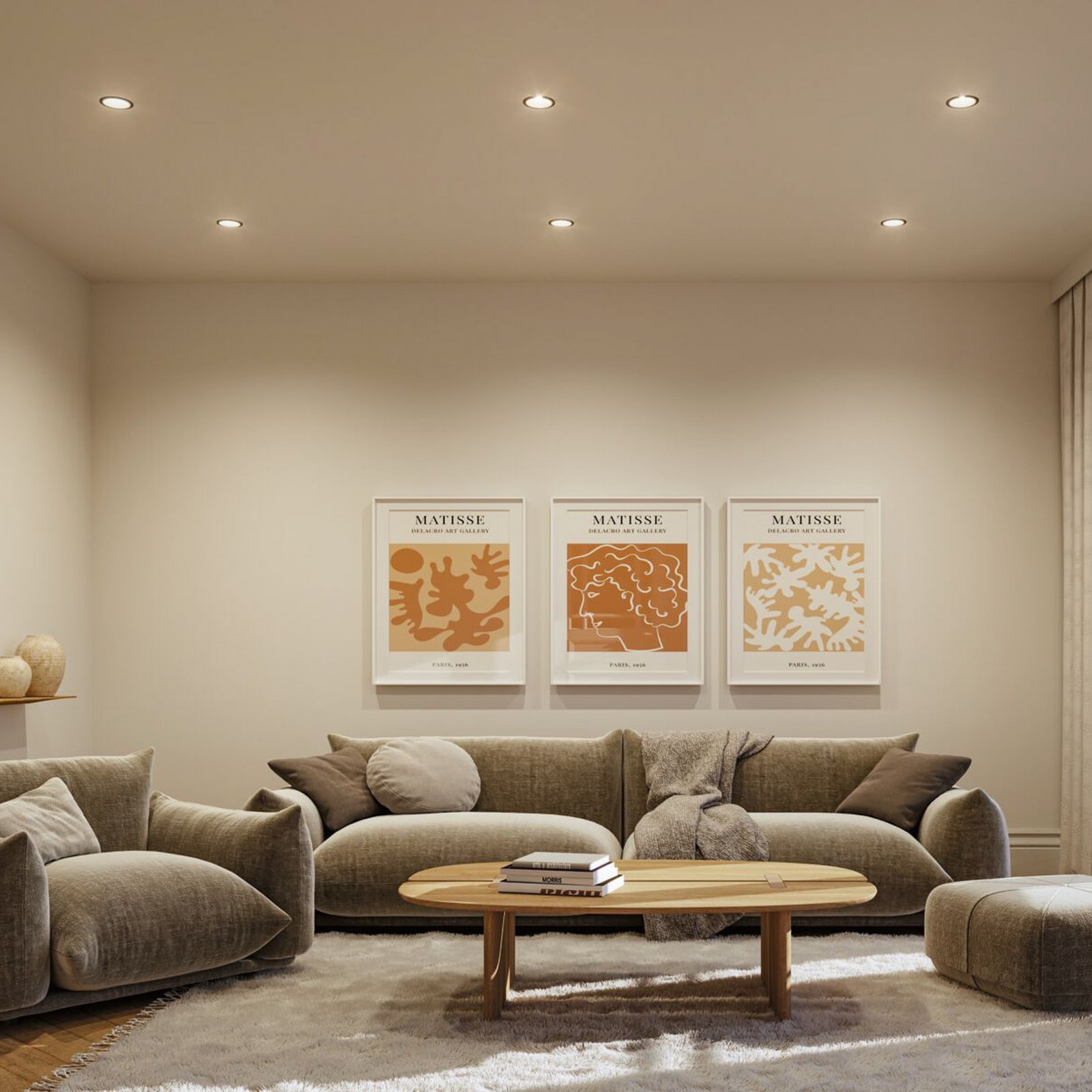 Paulmann LED podhledové svítidlo Cole Coin černá Ø9cm IP44 stmívatelné 3ks