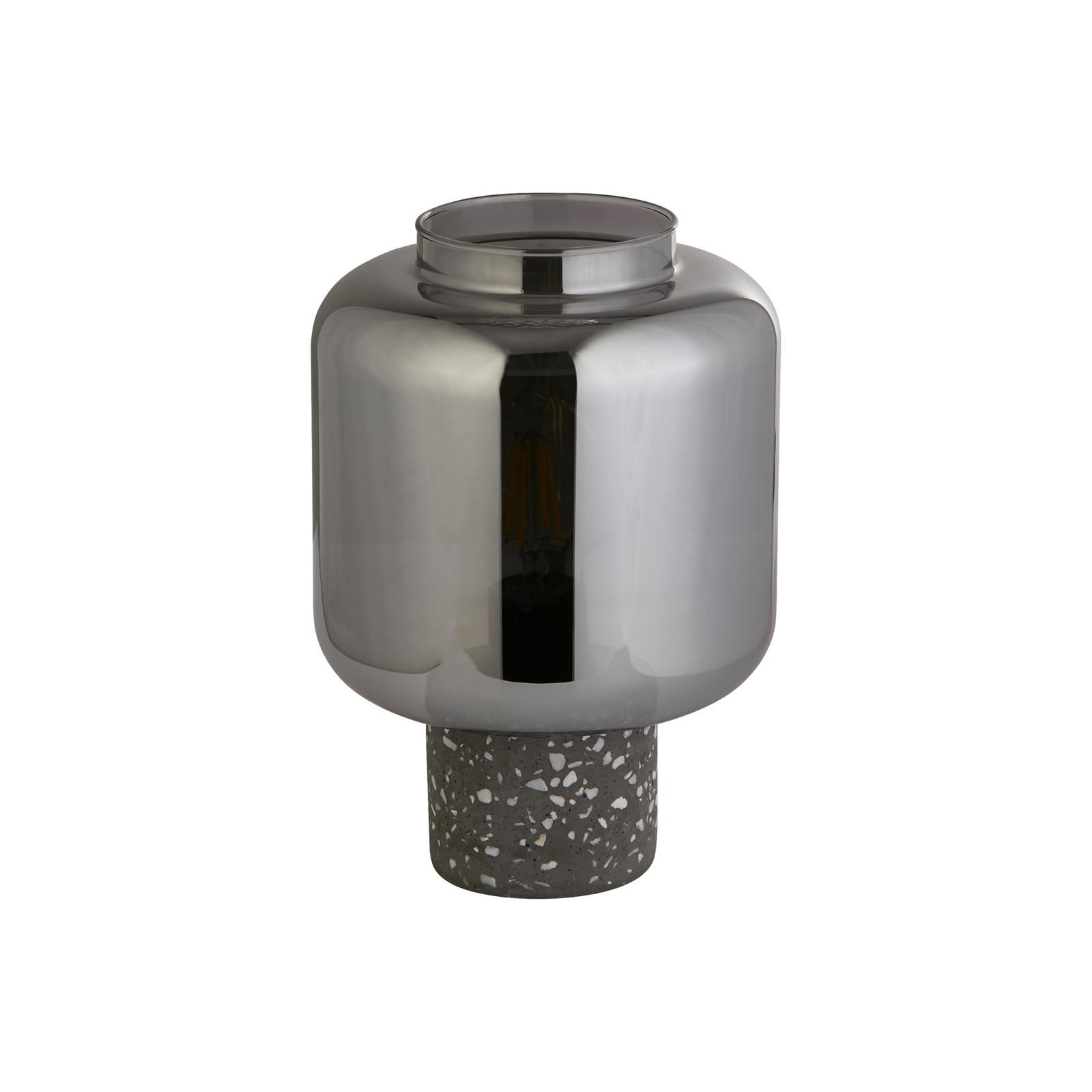 X Vessel bordlampe, grå / røggrå, beton, glas