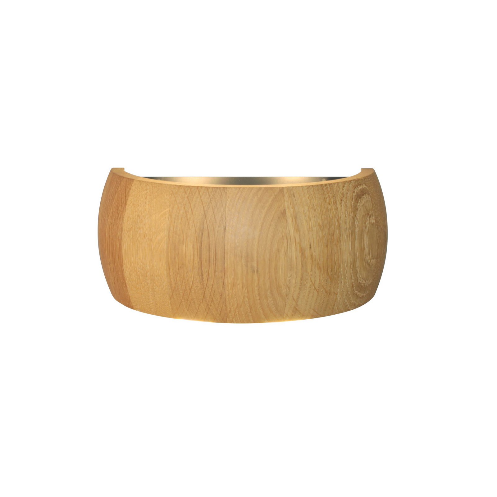 LED-seinävalaisin Shine-Wood, leveys 20 cm, tammi/musta 4-lamppuinen.