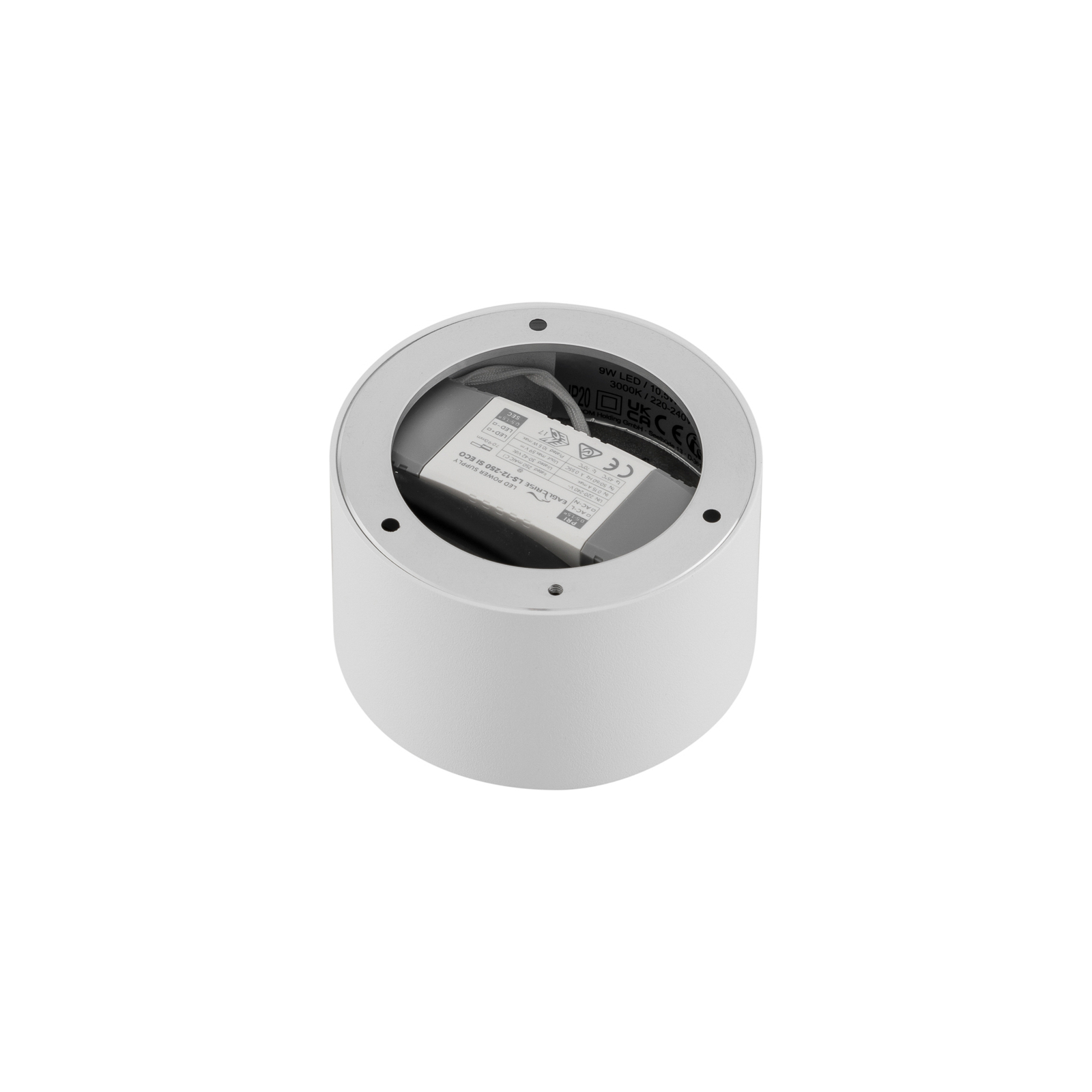 Lindby LED spotlight Nivoria, 11 x 6.5 cm, sand white, set of 4