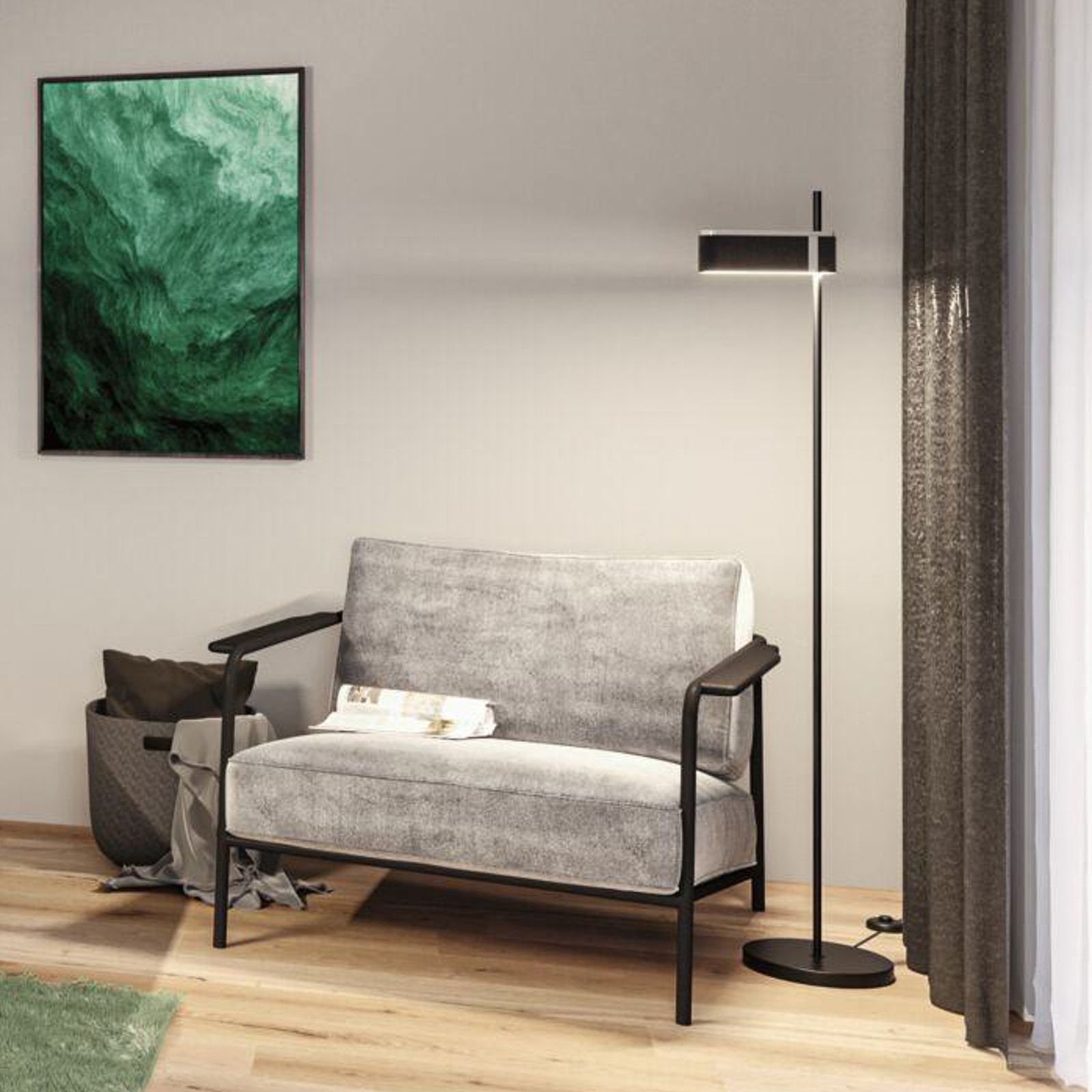 Jagun LED Golvlampa 3-Step-Dim Antrasitt - Paulmann