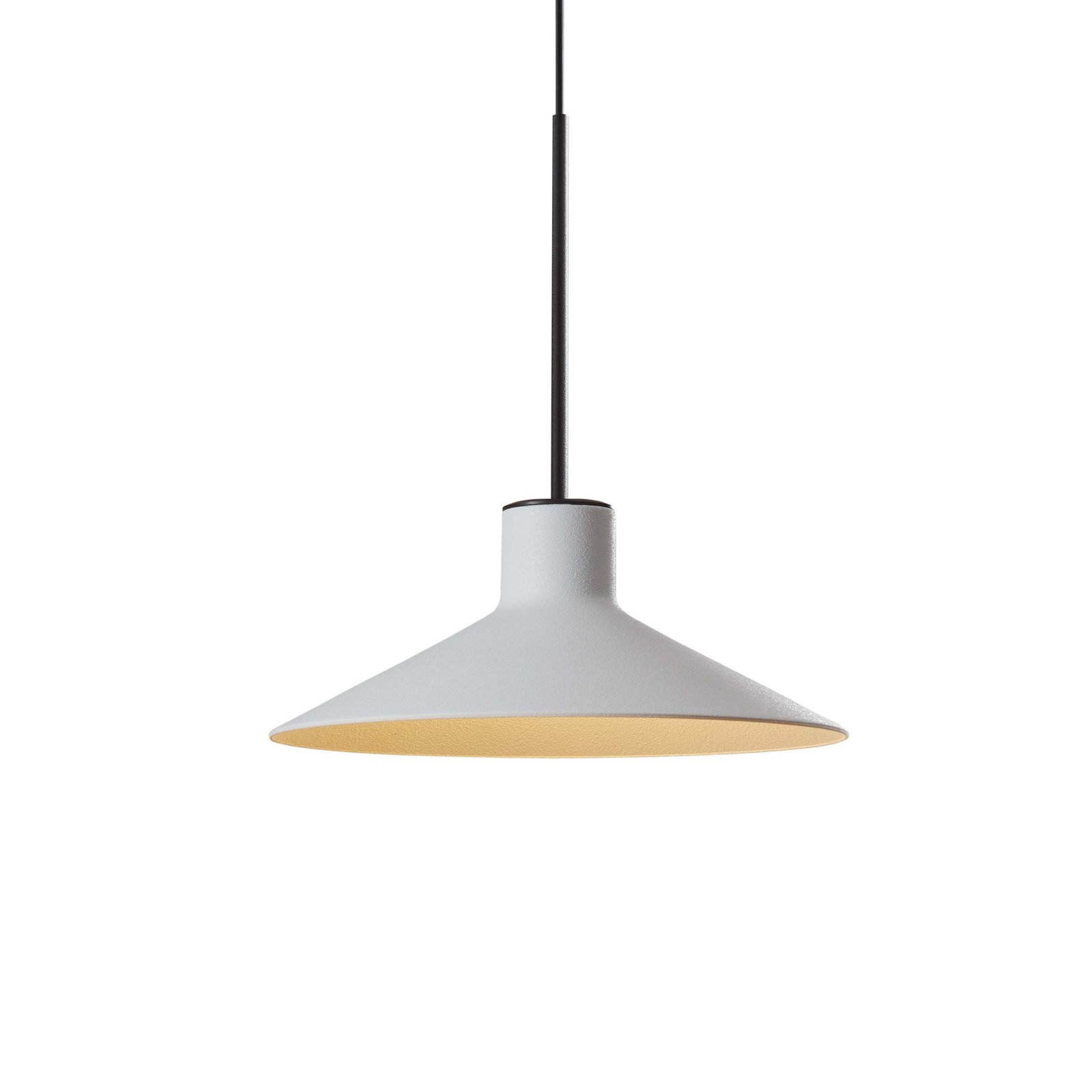 Bover LED hanglamp Platet, zwart/grijs, Ø 20 cm