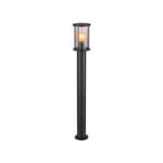 Borne lumineuse Gracey, hauteur 100 cm, noir, acier inoxydable, IP54