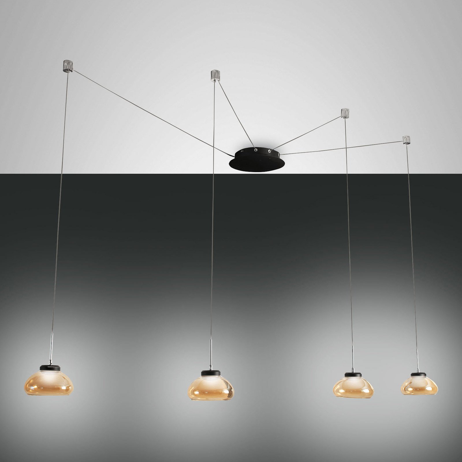 Arabella LED pendant light, 4-bulb