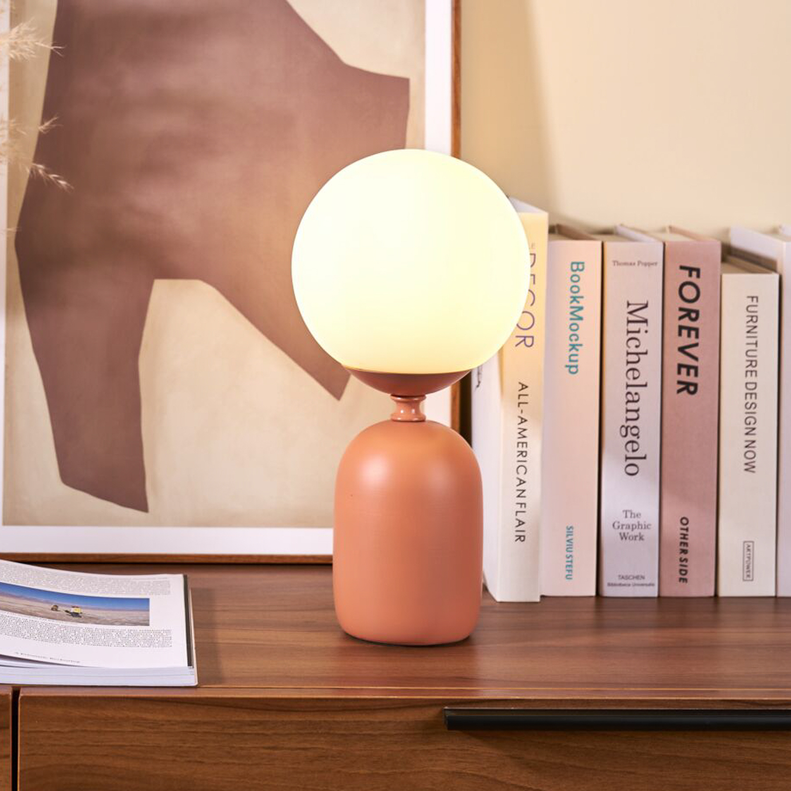 Pauleen Glowing Charm bordslampa, keramikfot rost