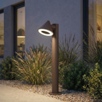 Lindby LED-ulična svetilka Soran, rjava, 60 cm, kovina, IP44