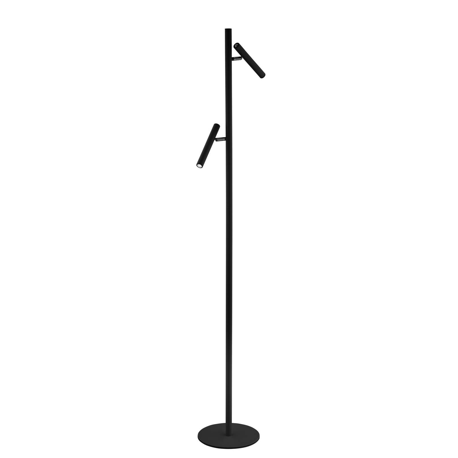 LED-Stehleuchte Streak, 2-fl. mit Dimmer, schwarz