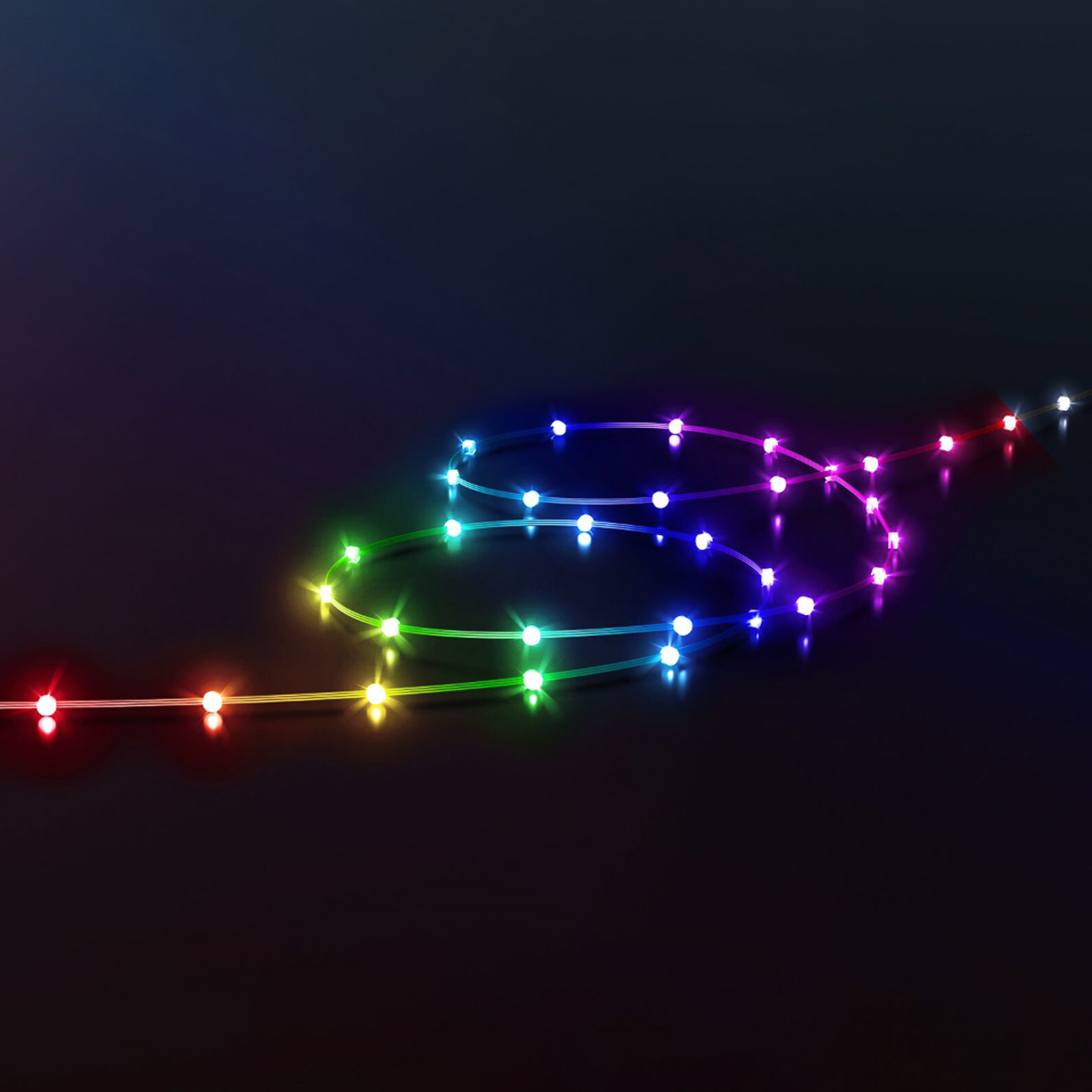Twinkly Dots łańcuch LED RGB, przezroczysty, 3m