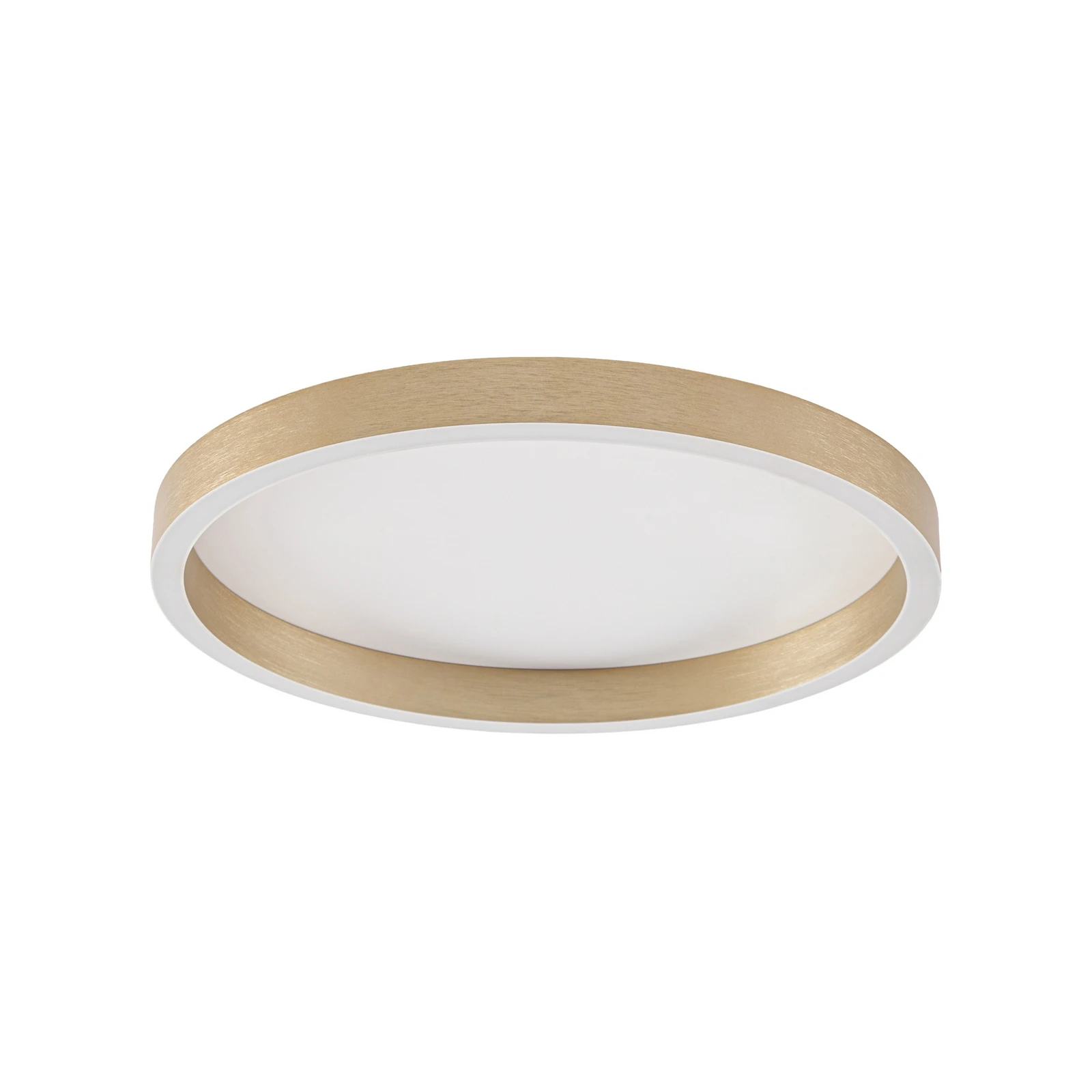 Lucande LED-laelamp Rotundo, Ø 40 cm, messing, hämardatav