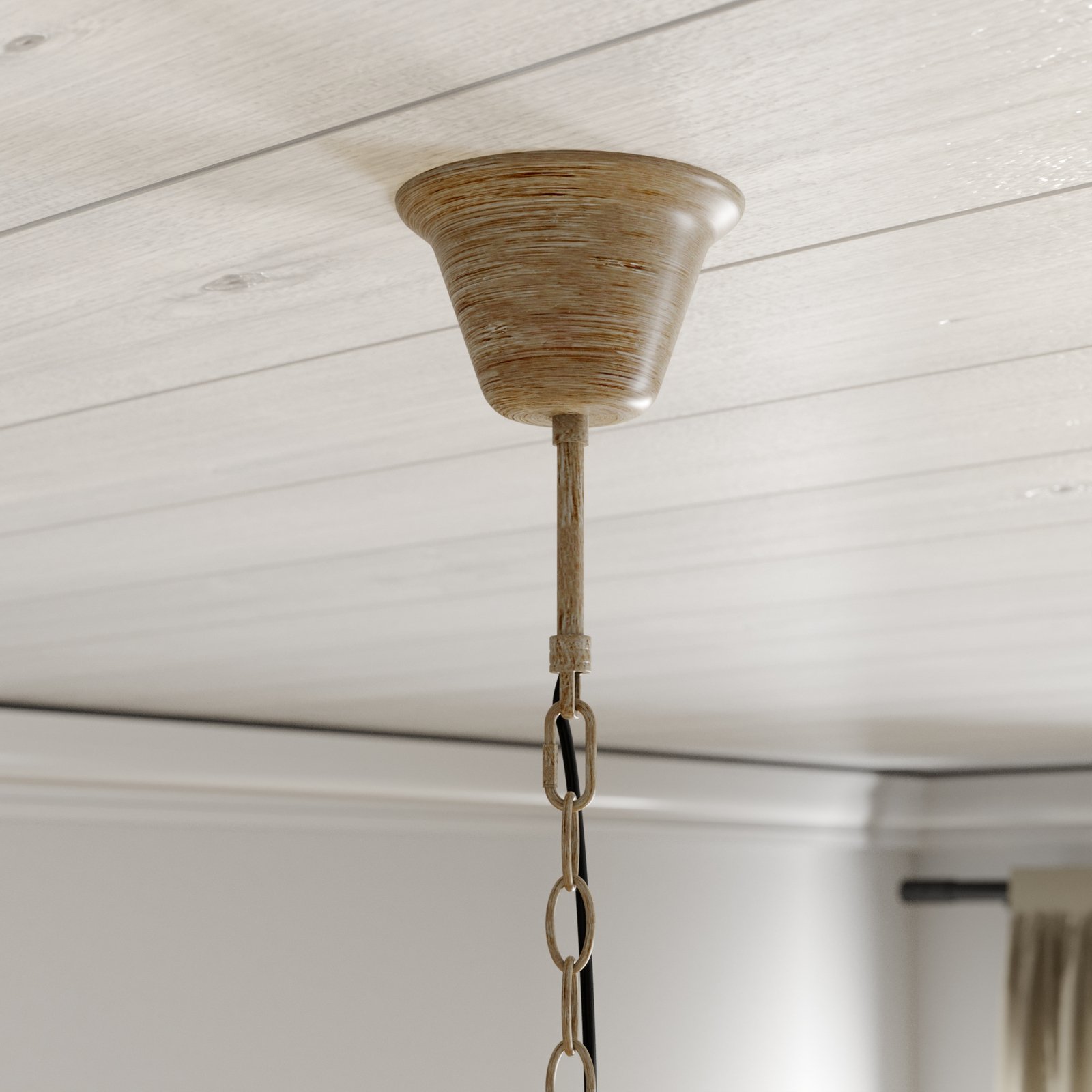 Lindby Fibi hanglamp, gewei, bruin