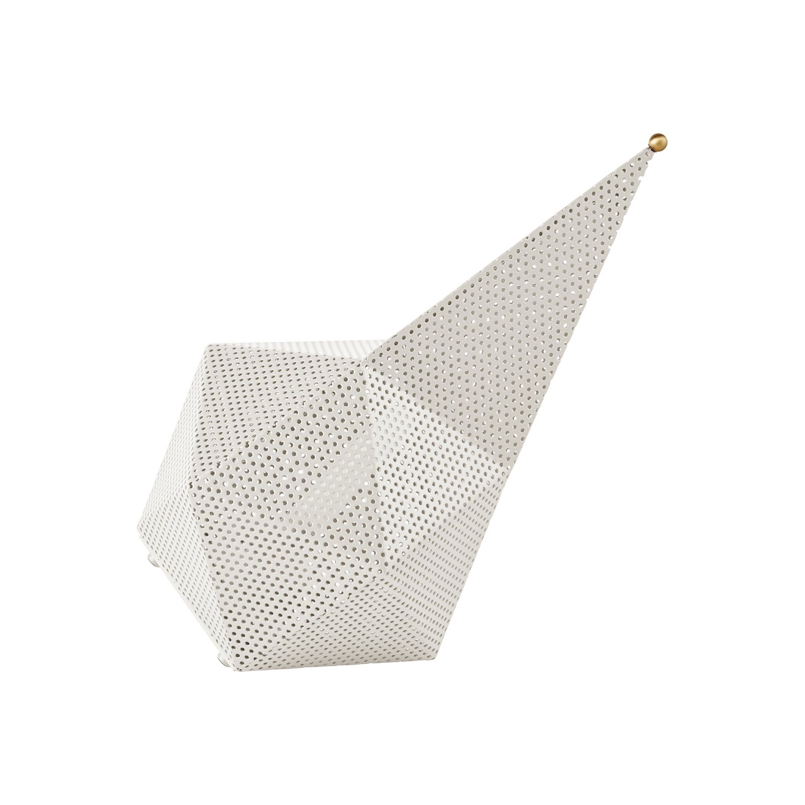 Gubi LED stolna lampa na baterije Bagdad, bijela, visina 36 cm, čelik