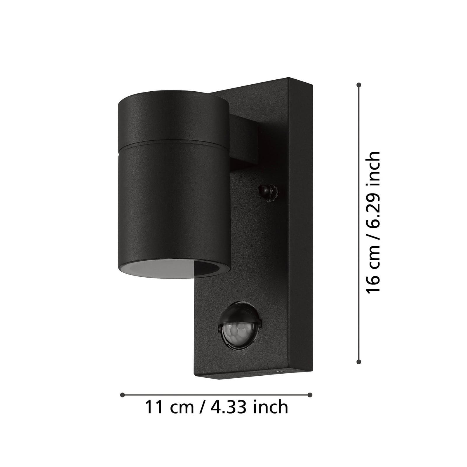 LED sienas lampa Riga 5, antracīta krāsā, augstums 16 cm, metāls