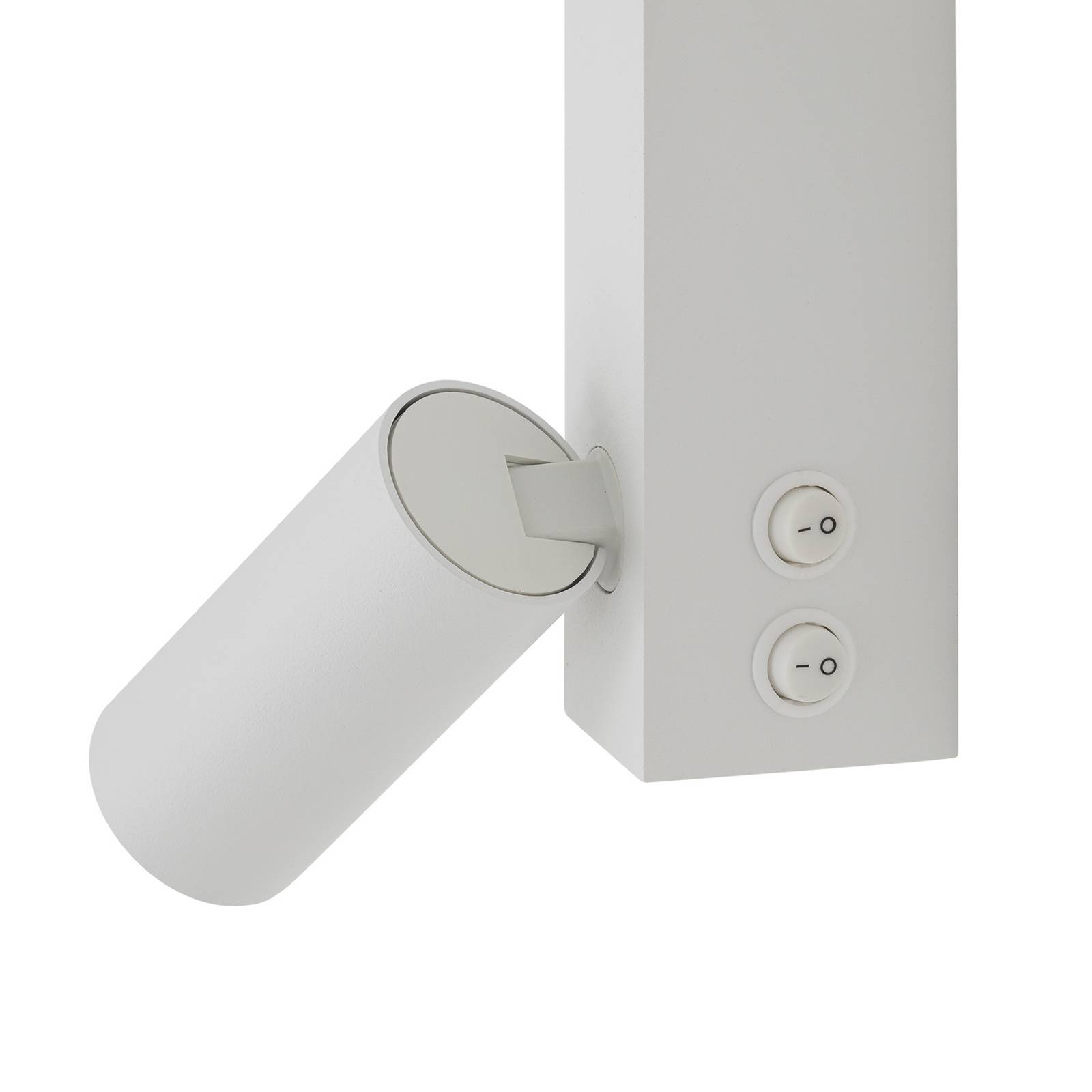 Lampa ścienna EASY RIGHT, biała, szerokość 80 cm, metal, GU10 + LED