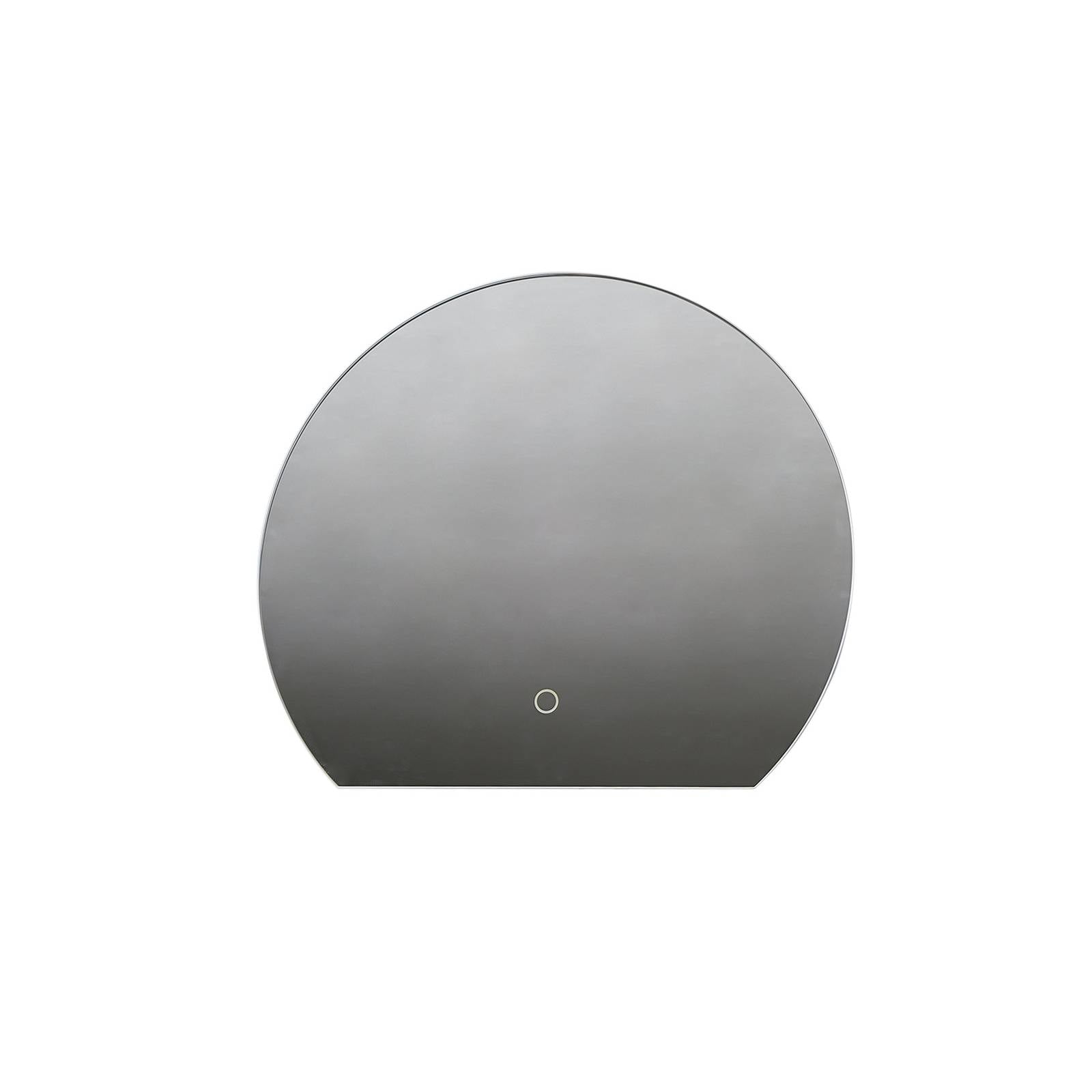 Lucande LED-Spiegel Celestiel, halbrund, CCT, Ø 50 cm