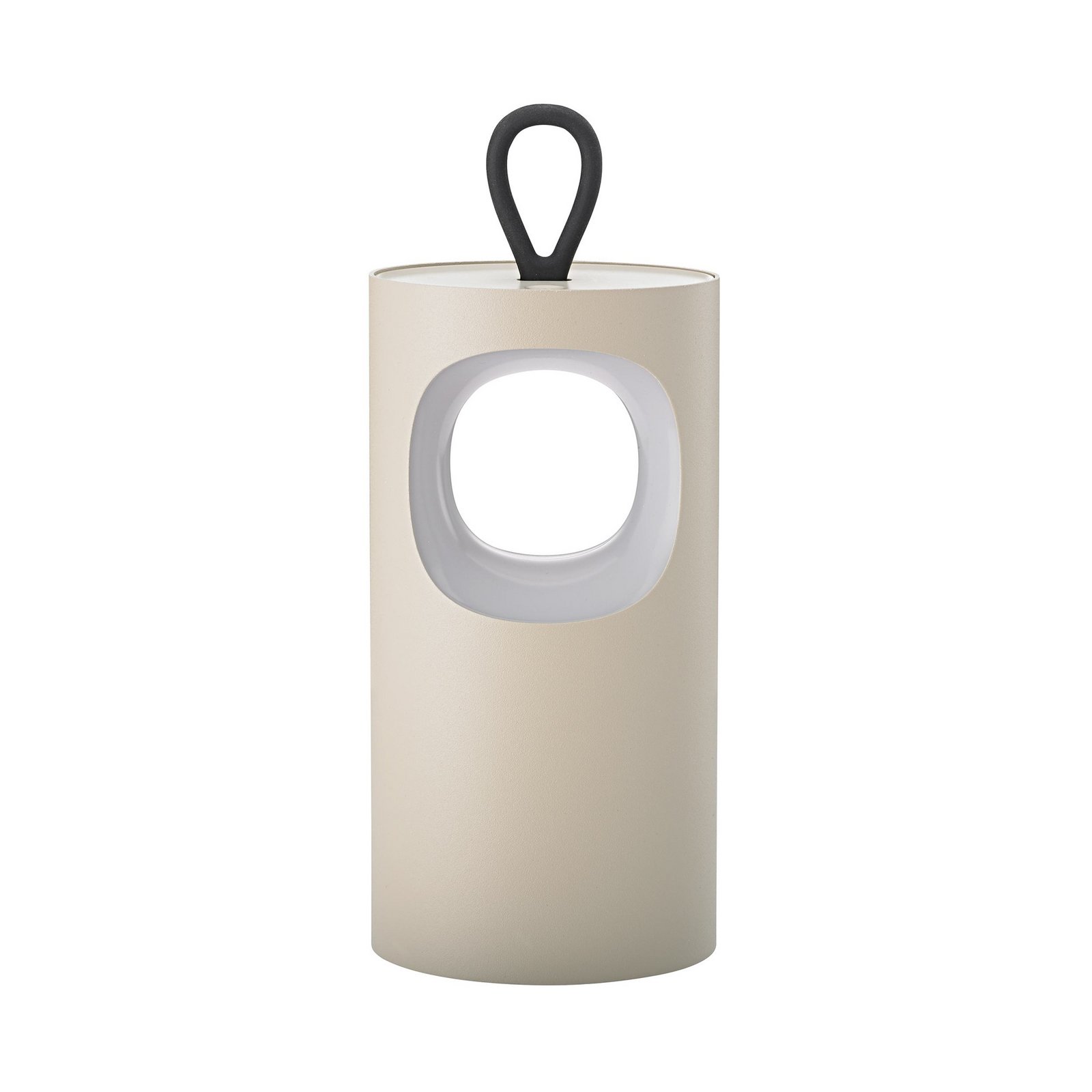 LED újratölthető asztali világítás Lunari, bézs, 16 cm, fém, CCT IP44
