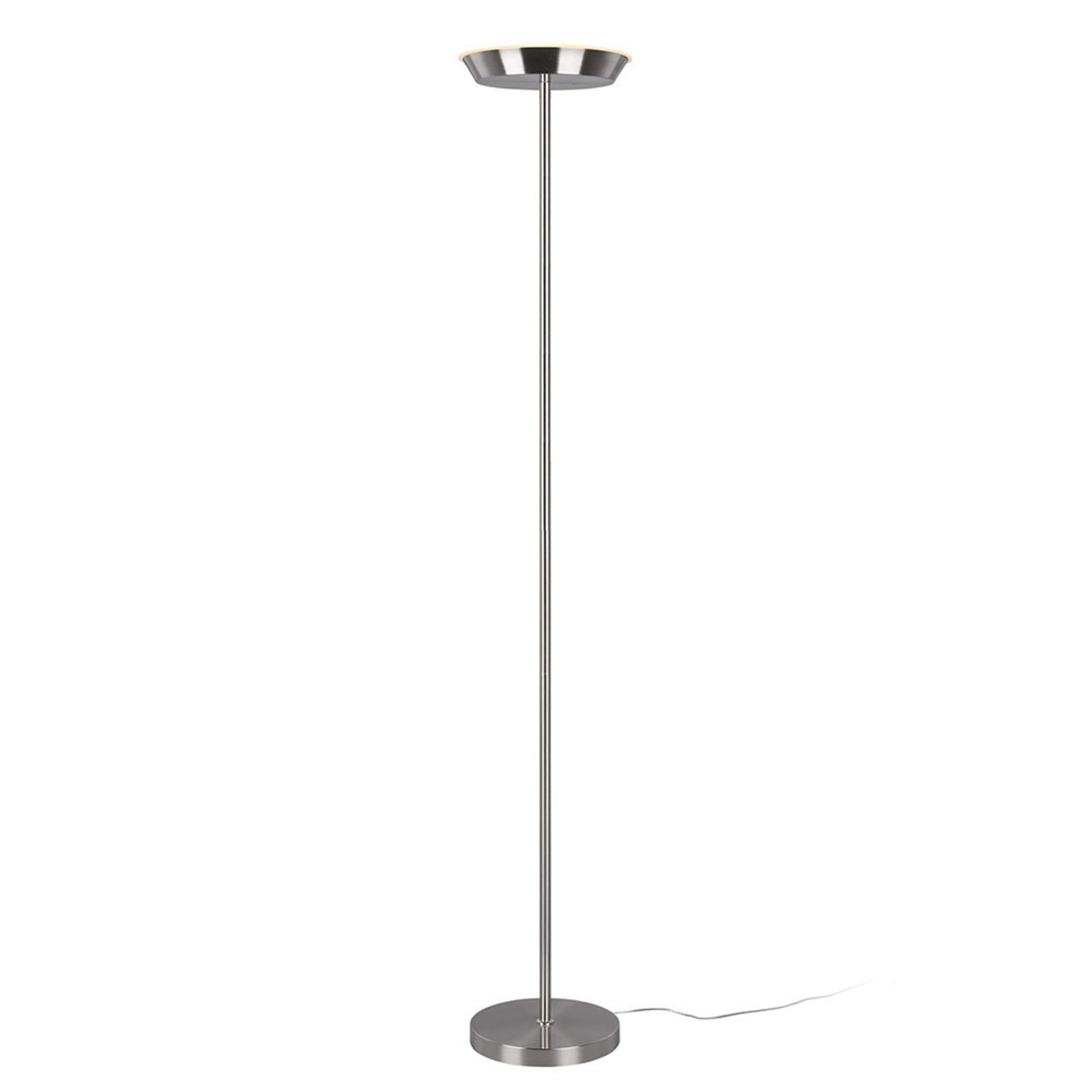 Reality Leuchten Swona LED uplighter, WiZ, matt nickel, for Living / Dining Room, metal, 18 W, energy efficiency: A+, H: 180 cm