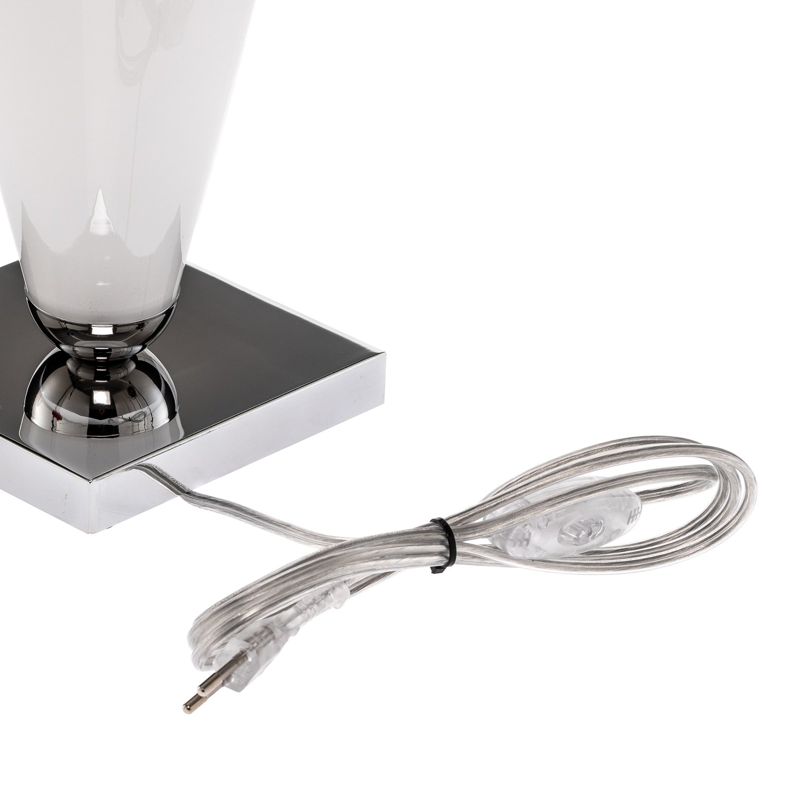 Lámpara de mesa Lund, blanco/opal, altura 70 cm