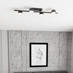 Deckenstrahler Bet, Länge 80 cm, schwarz, Metall, 4-flg.