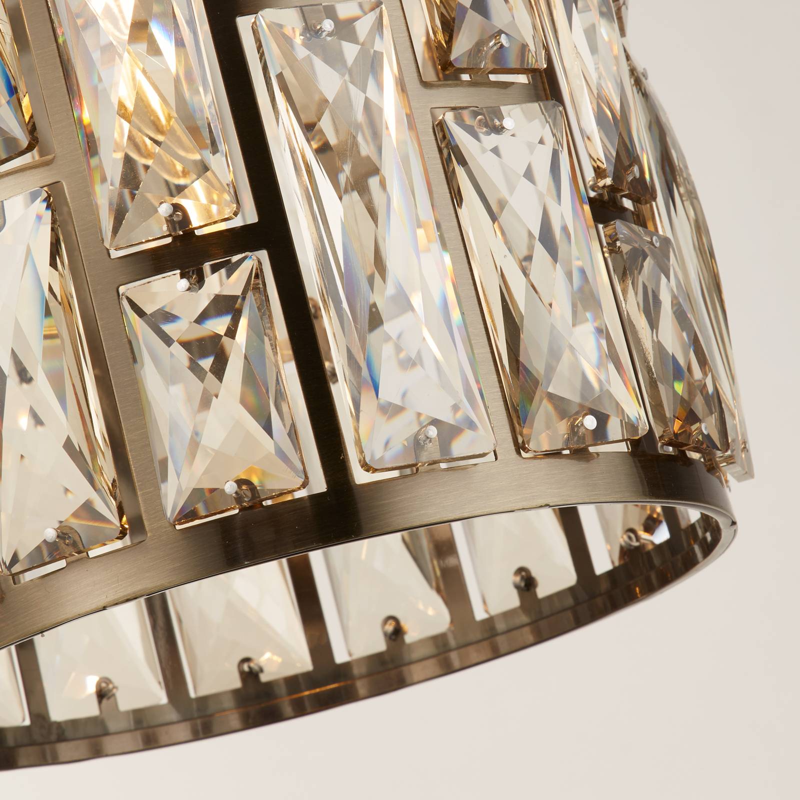 Photos - Chandelier / Lamp Searchlight Bijou pendant light, 1-bulb, brass, crystal glass 