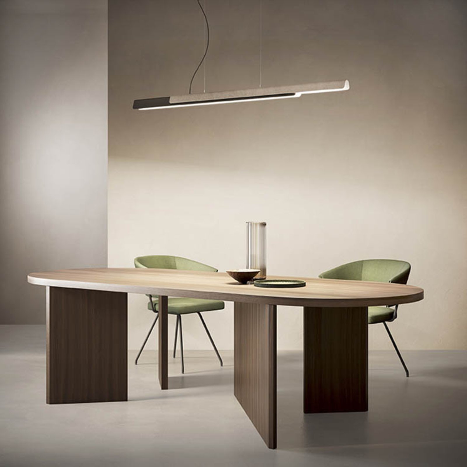 kdln LED-Hängelampe Dala linear, Länge 150 cm, Metall