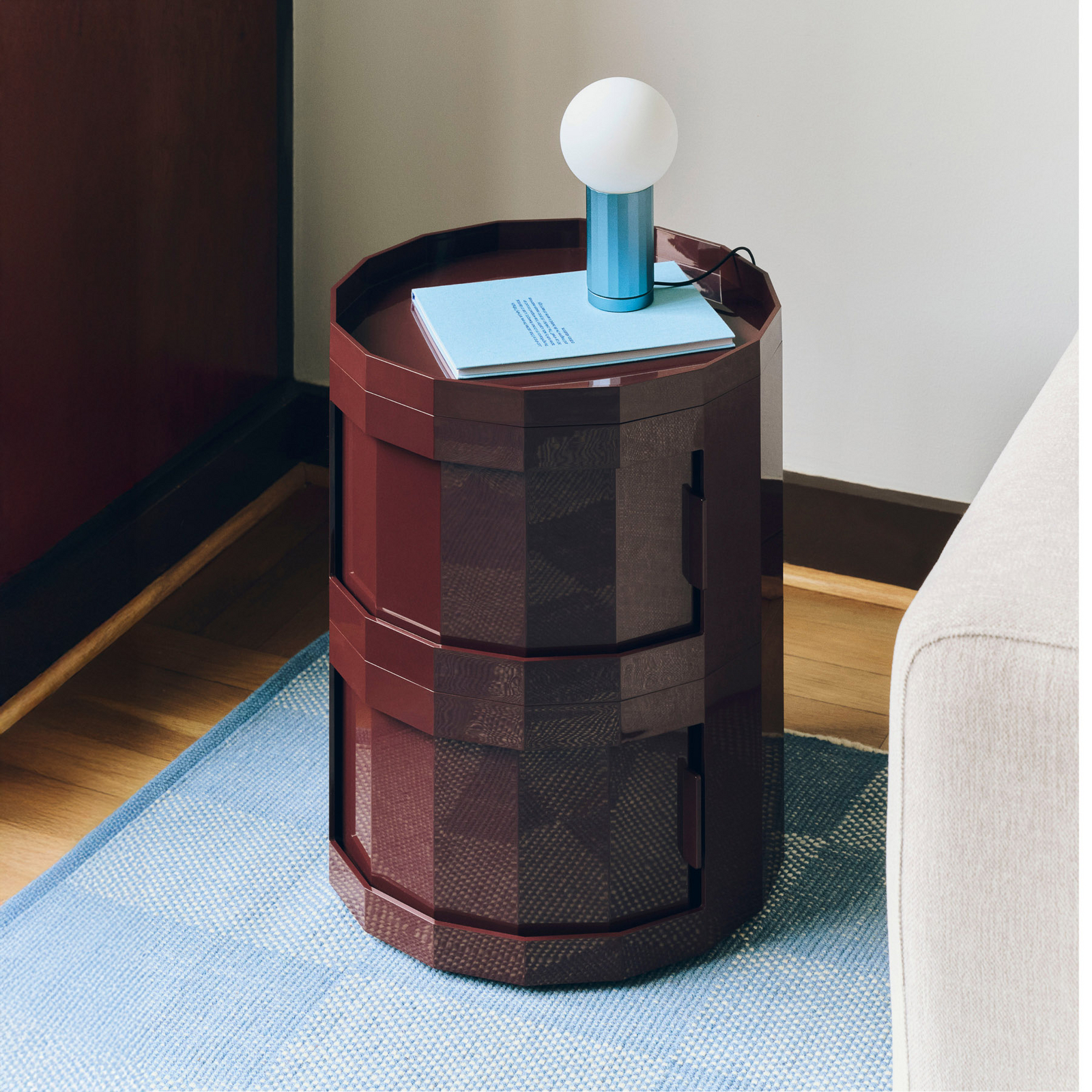 Facet Cabinet 20 sidobord, vinrött, ABS - HAY