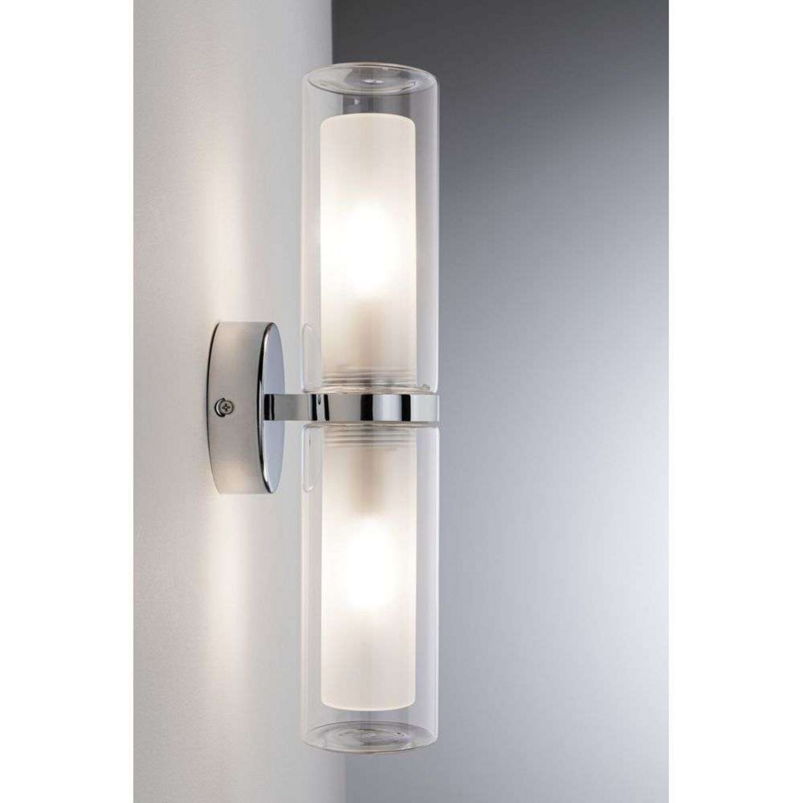 Luena 2 Applique da Parete IP44 Dim. Cromo/Clear - Paulmann