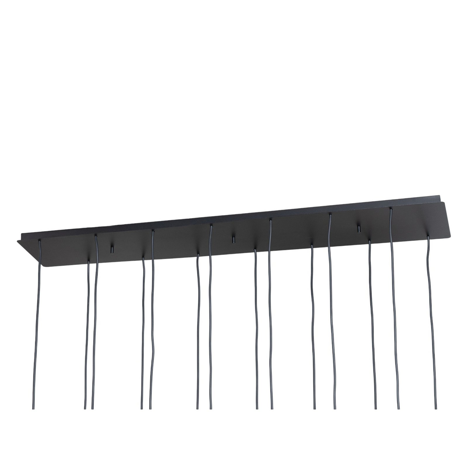 Hängelampe SNOWBALL, Opalglas/schwarz, 100 x 34 cm, 14 x G9