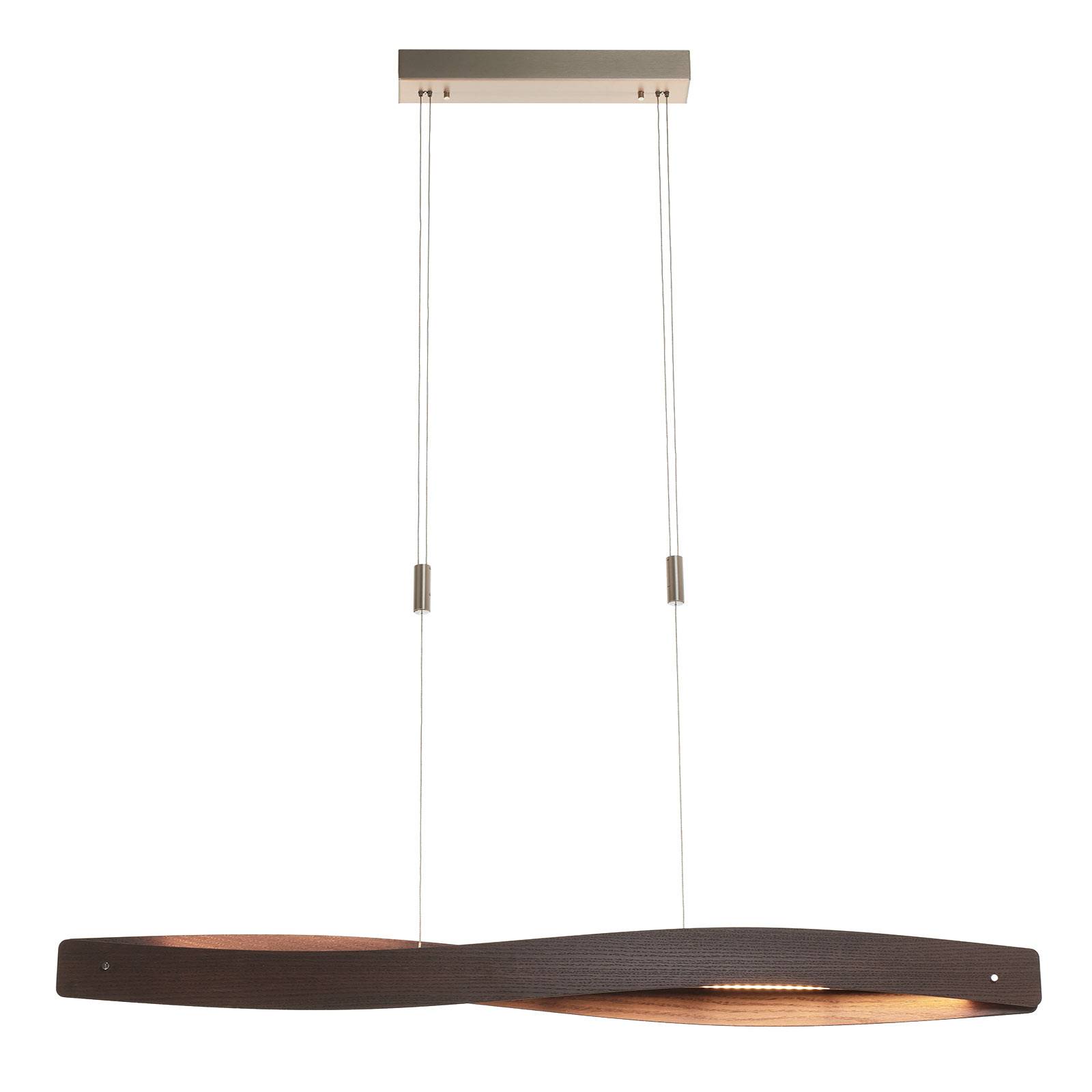 Quitani lampa wisząca LED Lian, dąb, kolonialny