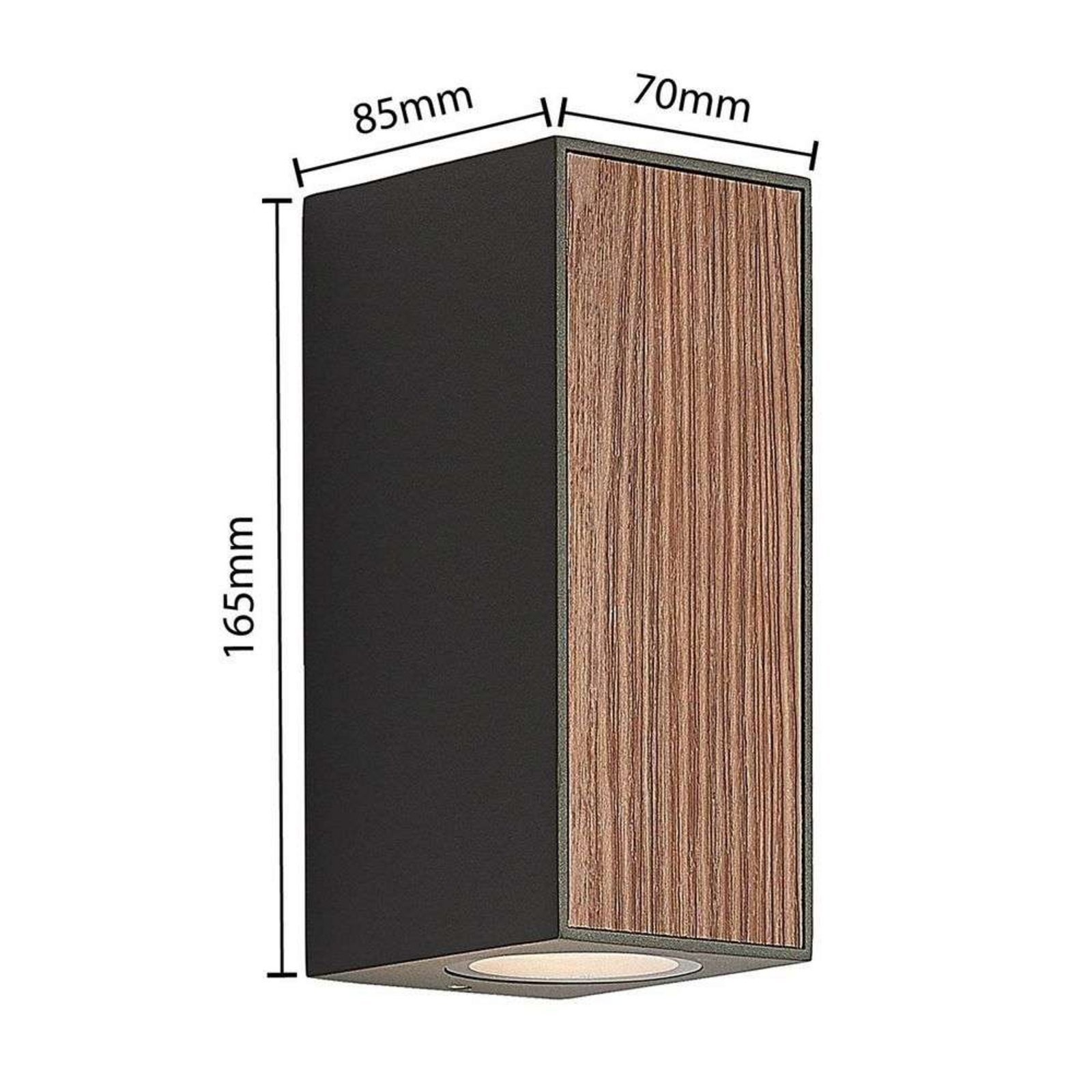 Cimala Aplica de Exterior H16,5 Wood - Lucande