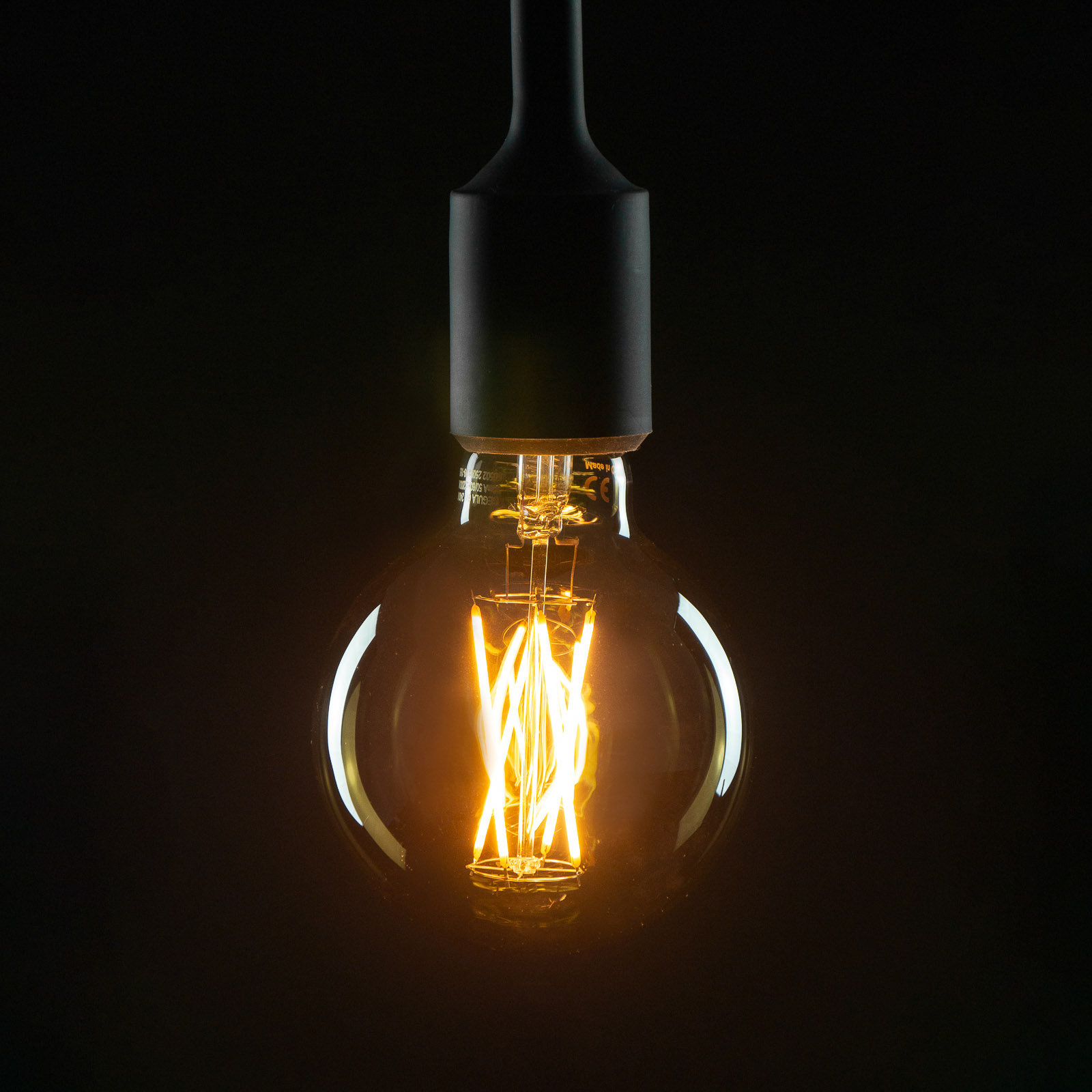 SEGULA LED-Lampe E27 5 W G95 1.900K dimmbar smoke