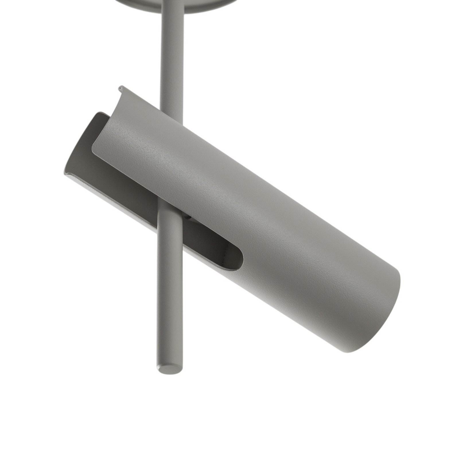 Deckenspot Leda 1, taupe, 1-flammig, Stahl, GU10, Höhe 34 cm
